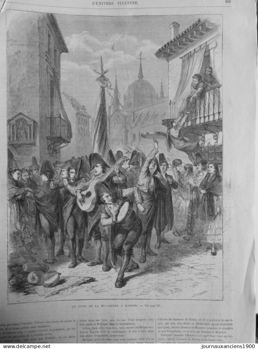 1860 1900 CARNAVAL ITALIE ESPAGNE BELGIQUE 28 JOURNAUX ANCIENS COMPLETS