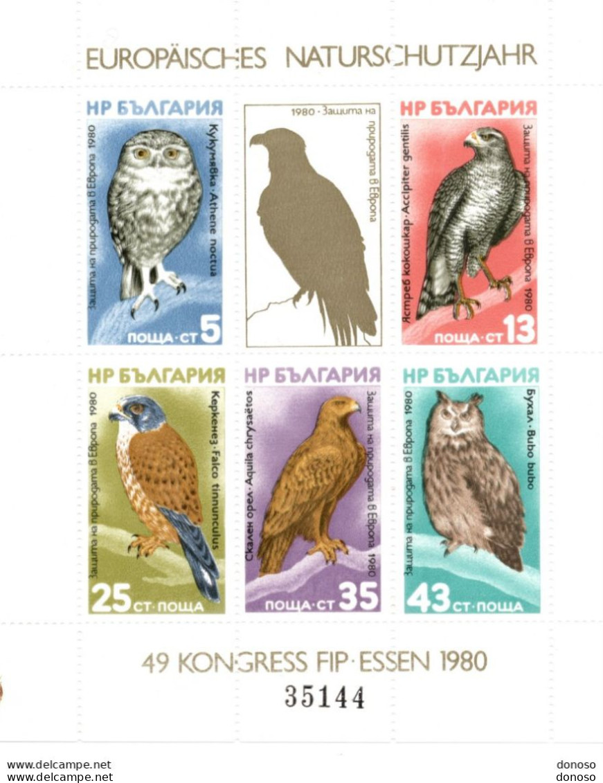 BULGARIE 1980 OISEAUX Yvert BF 95B, Michel Block 105 NEUF** MNH Cote Yv 70 Euros - Blocchi & Foglietti