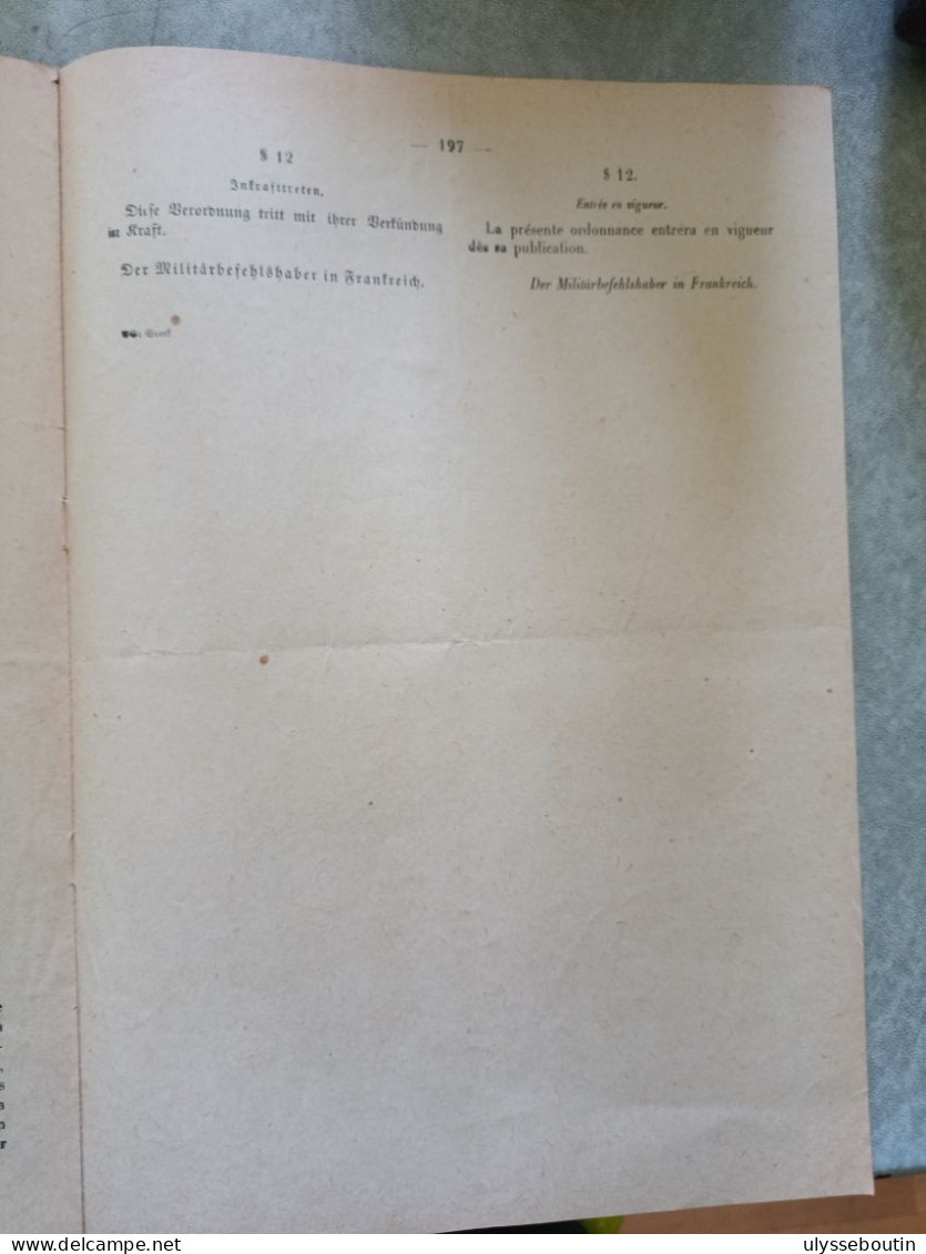 39/45 verordnungsblatt des militärsbefehlshaber in Frankreich. Journal officiel. 19 mars 1941