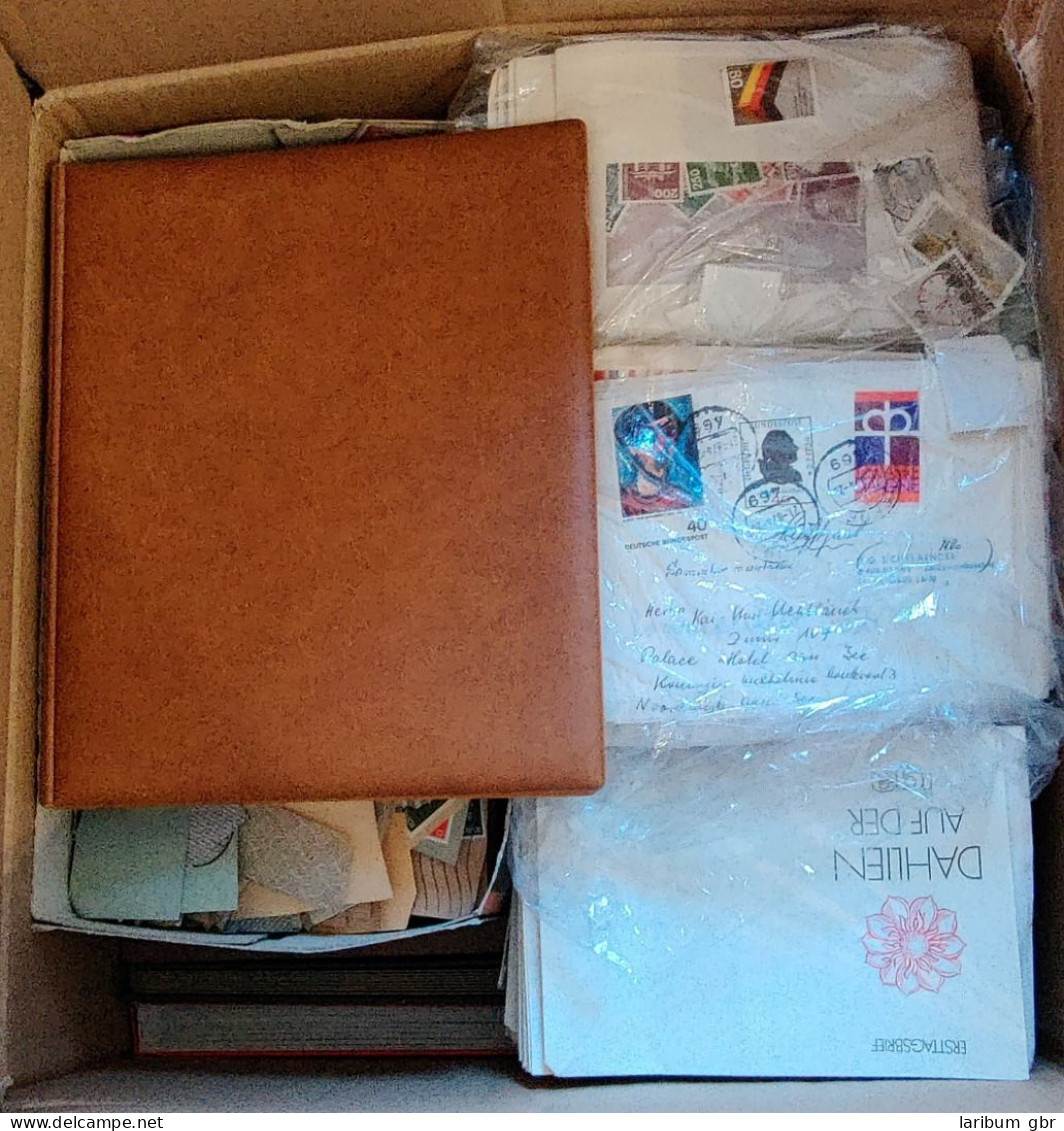 ALLES MUSS RAUS - Ca 15kg Wunderkiste Mit Alben, Briefmarken, Belegen Usw #KK003 - Collections (en Albums)