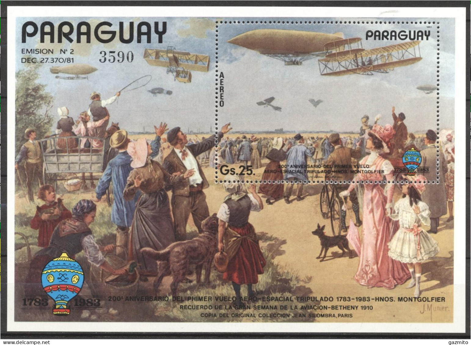 Paraguay 1984, Planes And Zeppelin, Dogs, BF - Paraguay