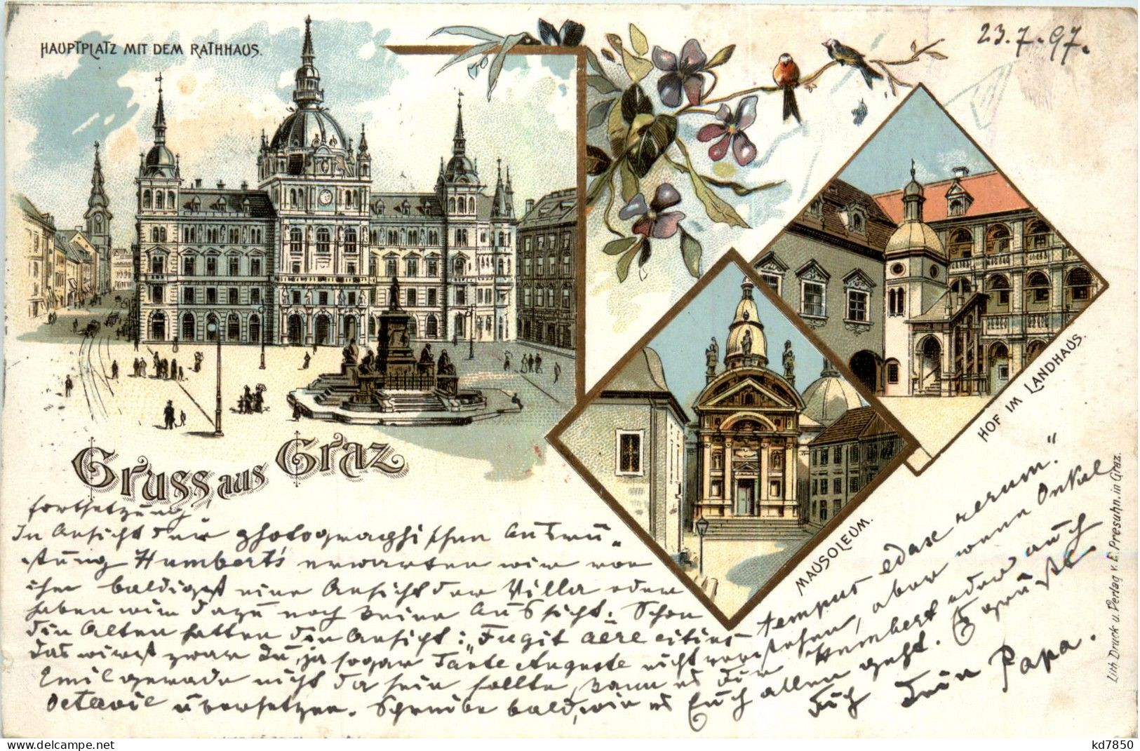 Gruss Aus Graz - Litho - Graz