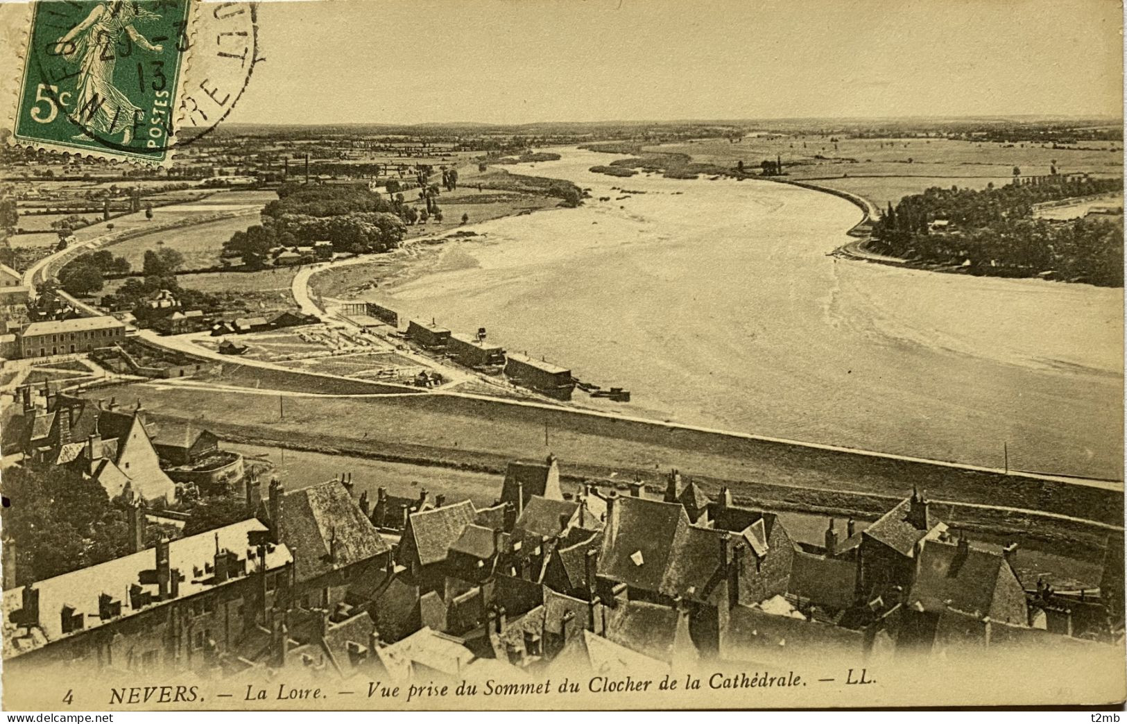 CPA (Nièvre) - NEVERS. La Loire. Vue Prise Du Sommet Du Clocher De La Cathédrale (n° 4) - Nevers