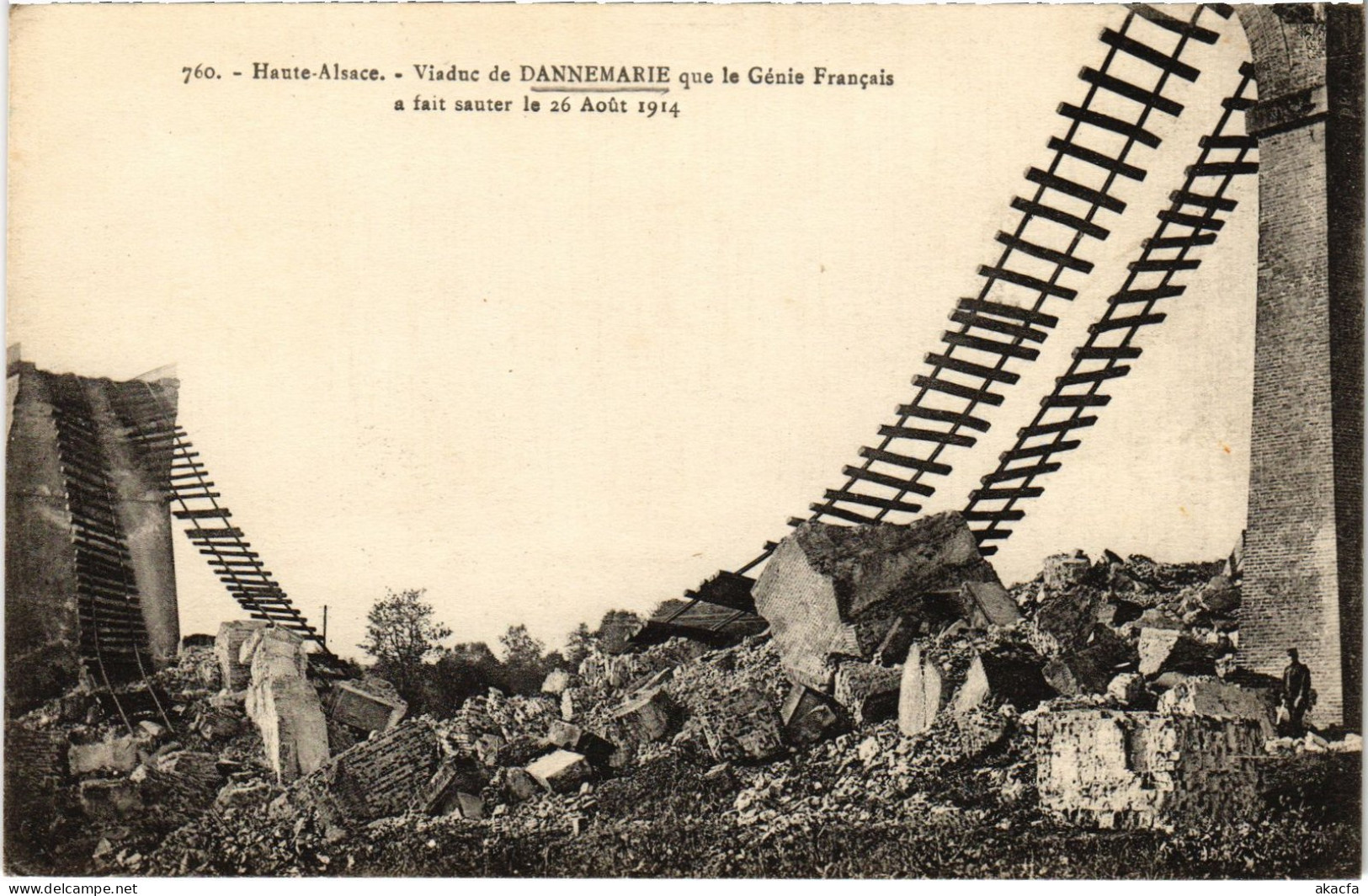 CPA Alsace Dannemarie Le Viaduc Détruit Guerre (1390445) - Dannemarie