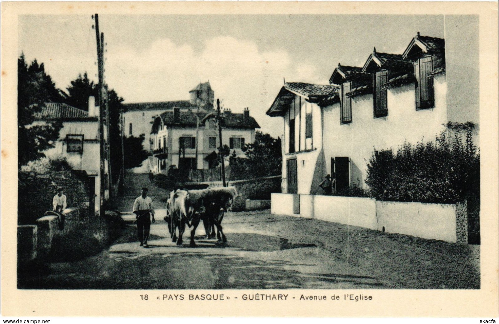 CPA Pays Basque Guéthary Avenue De L'Eglise (1390195) - Guethary
