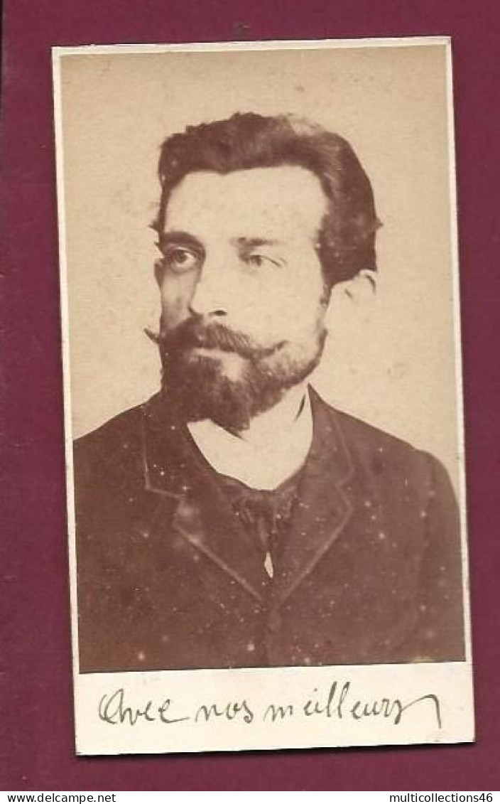 120524B - PHOTO CDV L FOURRIER BORDEAUX Rue De Candale 2 - Homme Moustache Et Barbe - Old (before 1900)