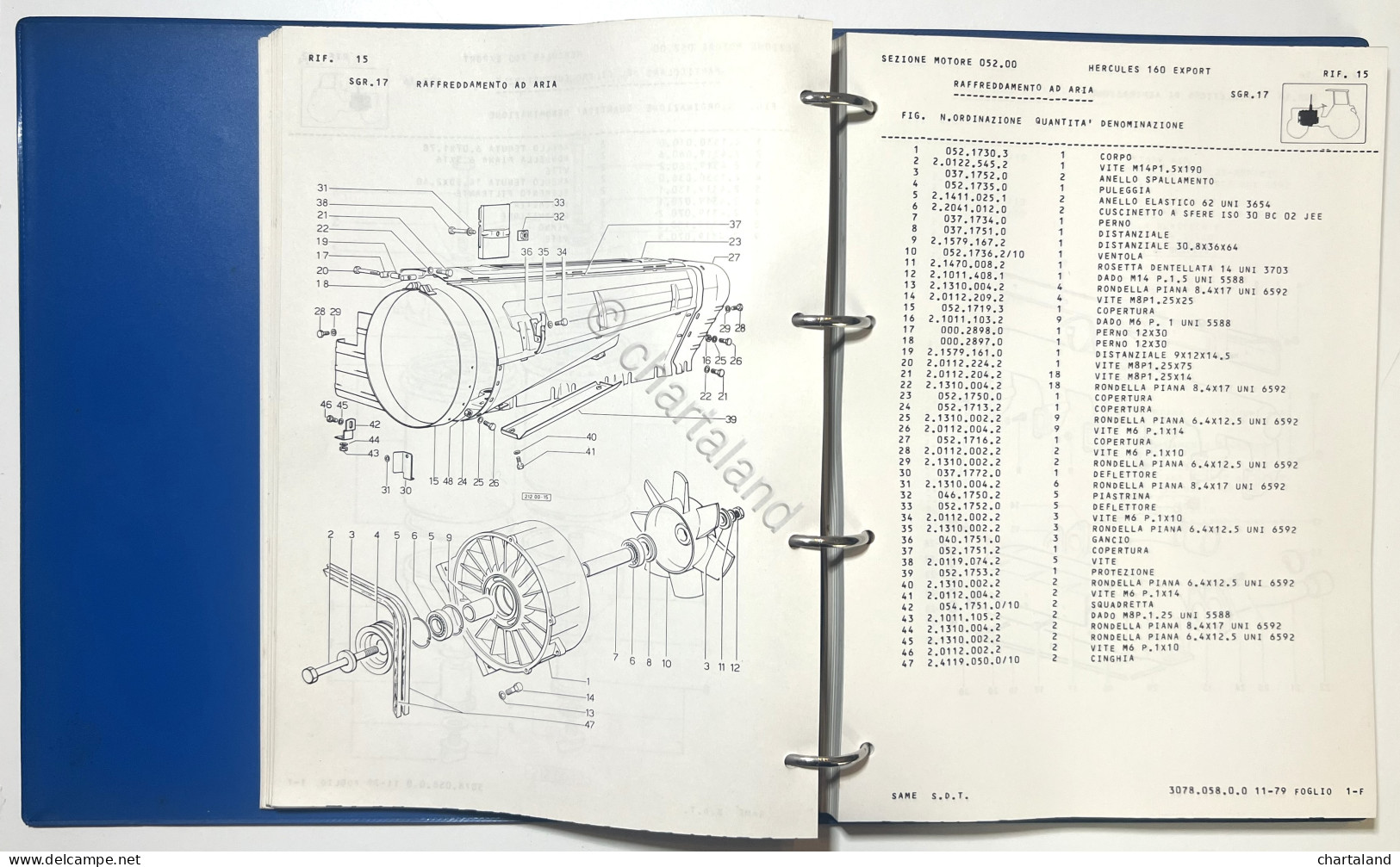 Catalogo Parti Di Ricambio Originali SAME Trattori - Hercules 160 Export - 1979 - Sonstige & Ohne Zuordnung