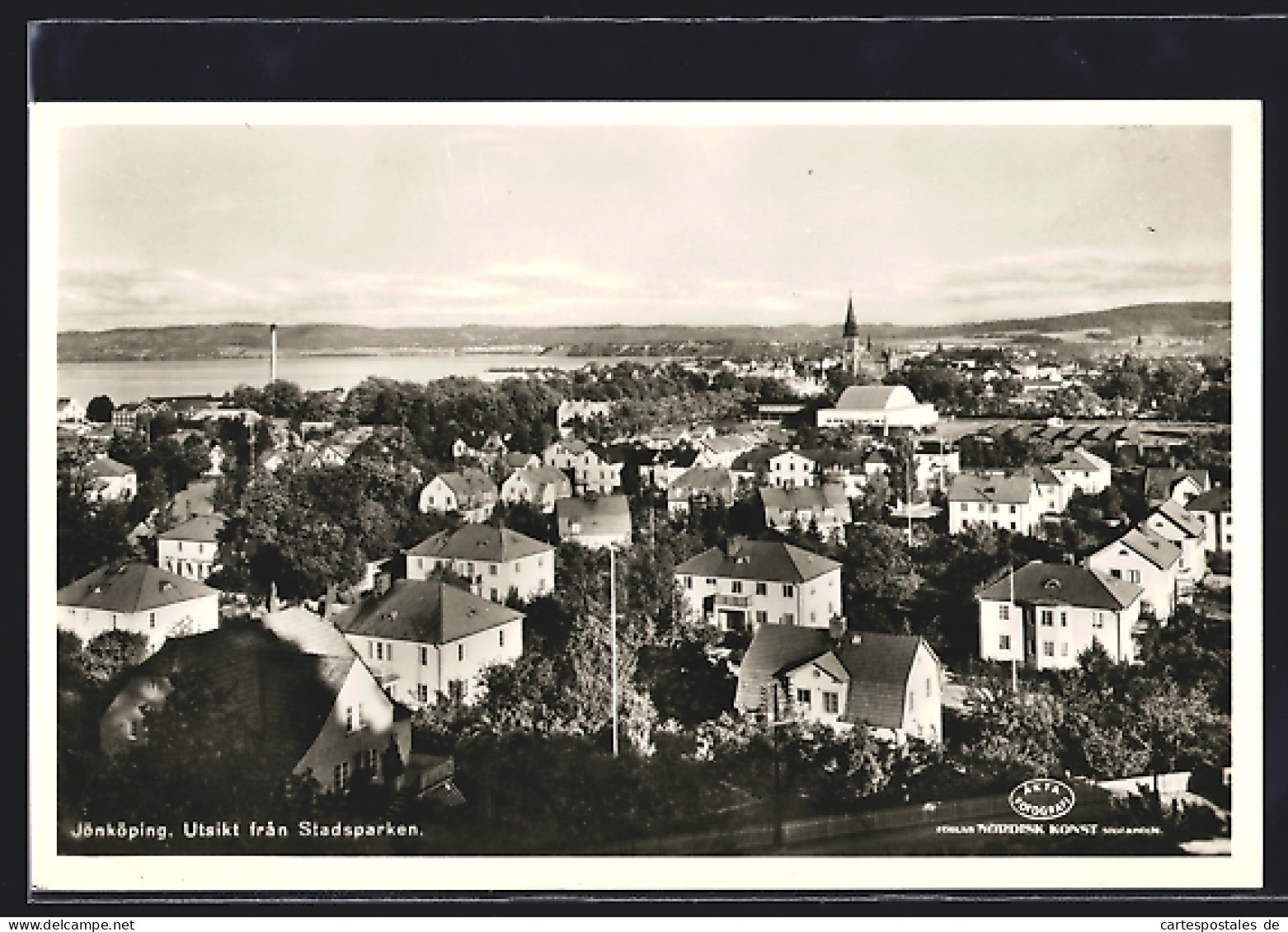 AK Jonköping, Utsikt Fran Stadsparken  - Schweden