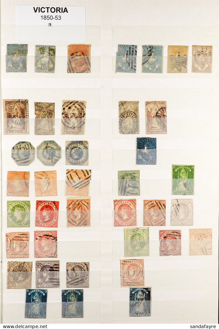 VICTORIA 1850 - 1911 COLLECTION Of Around 400 Chiefly Used Stamps On Protective Pages. - Otros & Sin Clasificación