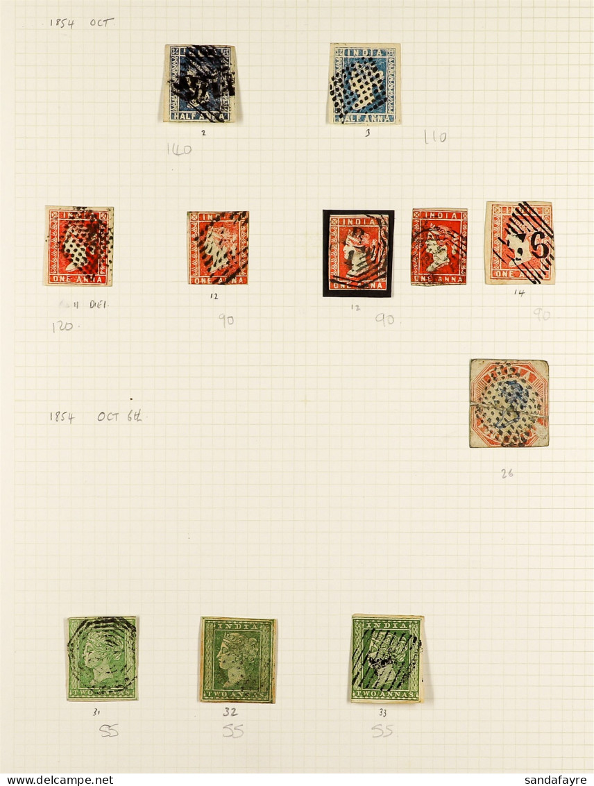 1854 - 1952 USED COLLECTION Of 400+ Stamps On Pages, Note 1854-55 ?a (2), 1a (5), 2a (3) & 4a, 1855 4a & 8a, 1856-64 Set - Autres & Non Classés