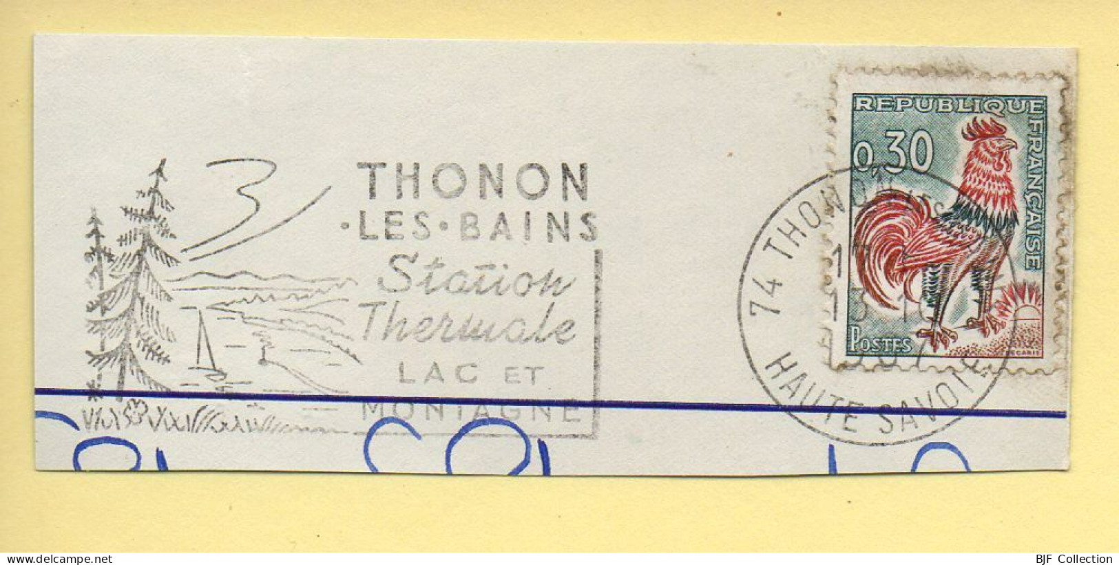 Flamme Illustrée : (74) THONON-LES-BAINS – 13/10/1967 (Flamme Sur Fragment) - Mechanical Postmarks (Advertisement)