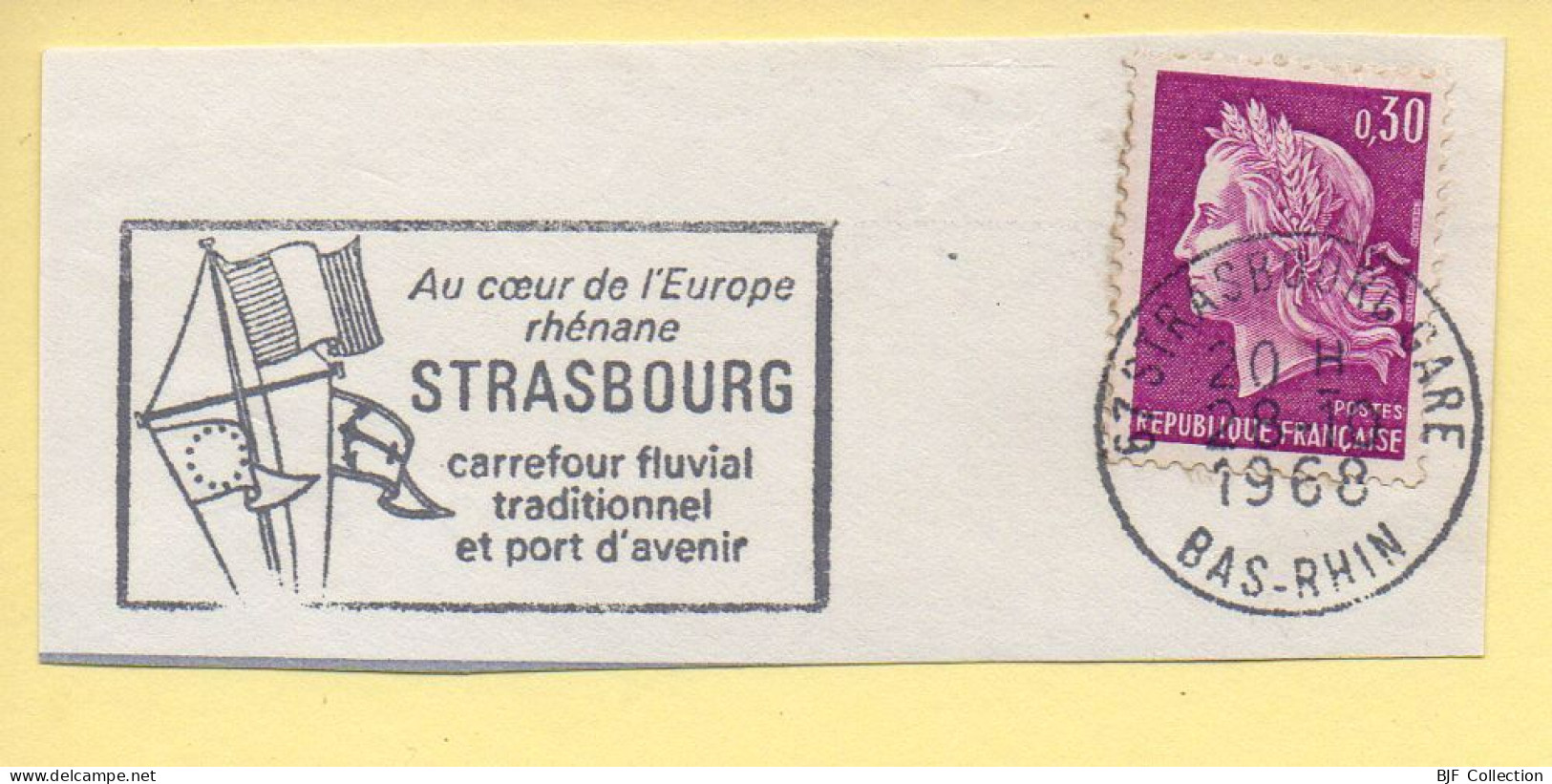 Flamme Illustrée : (67) STRASBOURG GARE – 28/10/1968 (Flamme Sur Fragment) - Mechanical Postmarks (Advertisement)