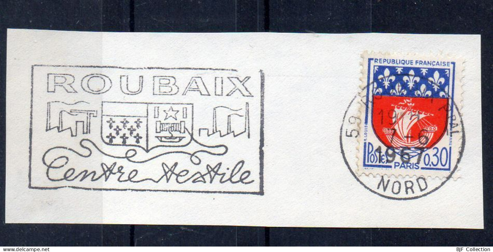 Flamme Illustrée : (59) ROUBAIX Ppal. – 7/06/1967 (Flamme Sur Fragment) - Maschinenstempel (Werbestempel)