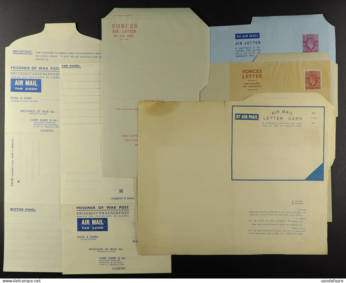 STAMP - AEROGRAMME COLLECTION 1940s - 1980s. A Duplicated Lot With Approximately 250 Used GB Covers, 40+ Used And Approx - ...-1840 Vorläufer