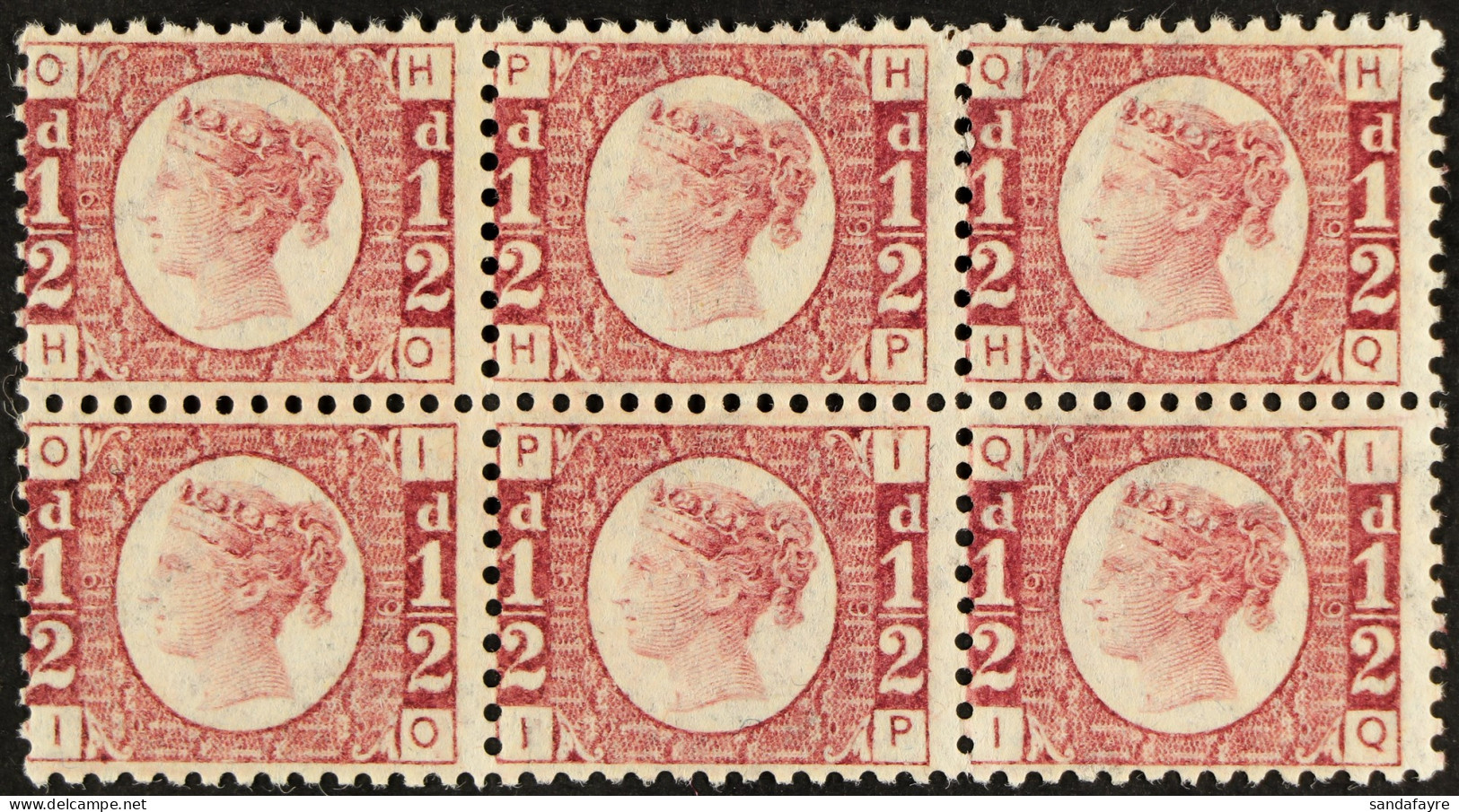 1870 ?d Rose Plate 19, SG 49, Never Hinged Mint BLOCK 6, Usual Cracked Gum, Very Fresh Rich Colour, Cat ?1,800 As Hinged - Otros & Sin Clasificación