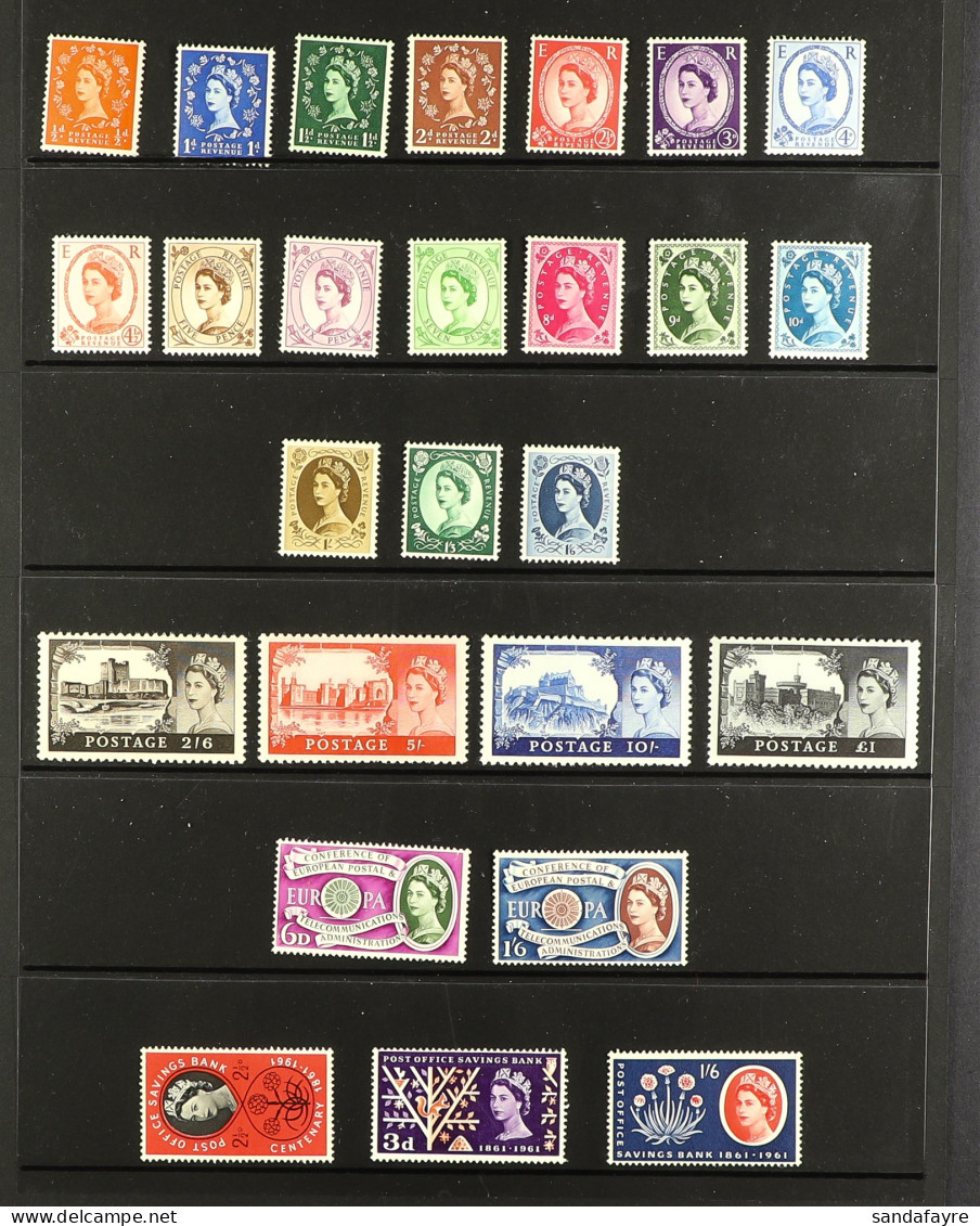 1958 - 1970 NEVER HINGED MINT Collection On Stock Pages. Highly Complete Run Of Basic Stamps. (190+ Stamps) - Autres & Non Classés