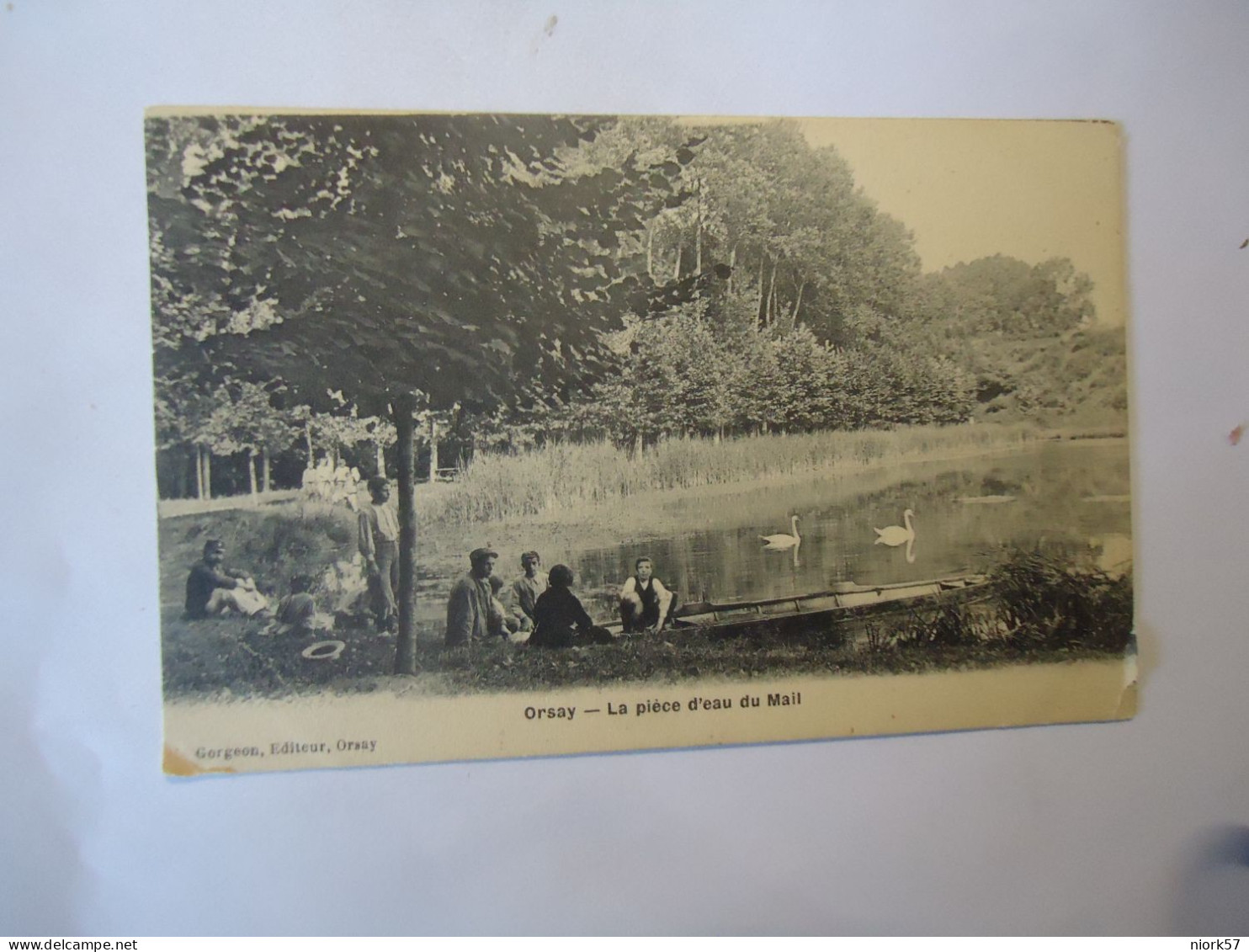 FRANCE   POSTCARDS  ORSAY  LA PLACE D'EAU DU MAIL  SWAN BIRDS - Sonstige & Ohne Zuordnung