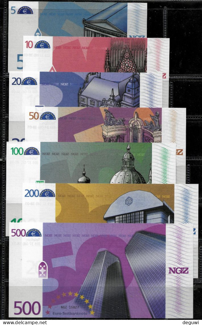 EURO Set NGZ, 5 - 500 Euro,  Papier, ATM, RRRRR, UNC - Autres & Non Classés