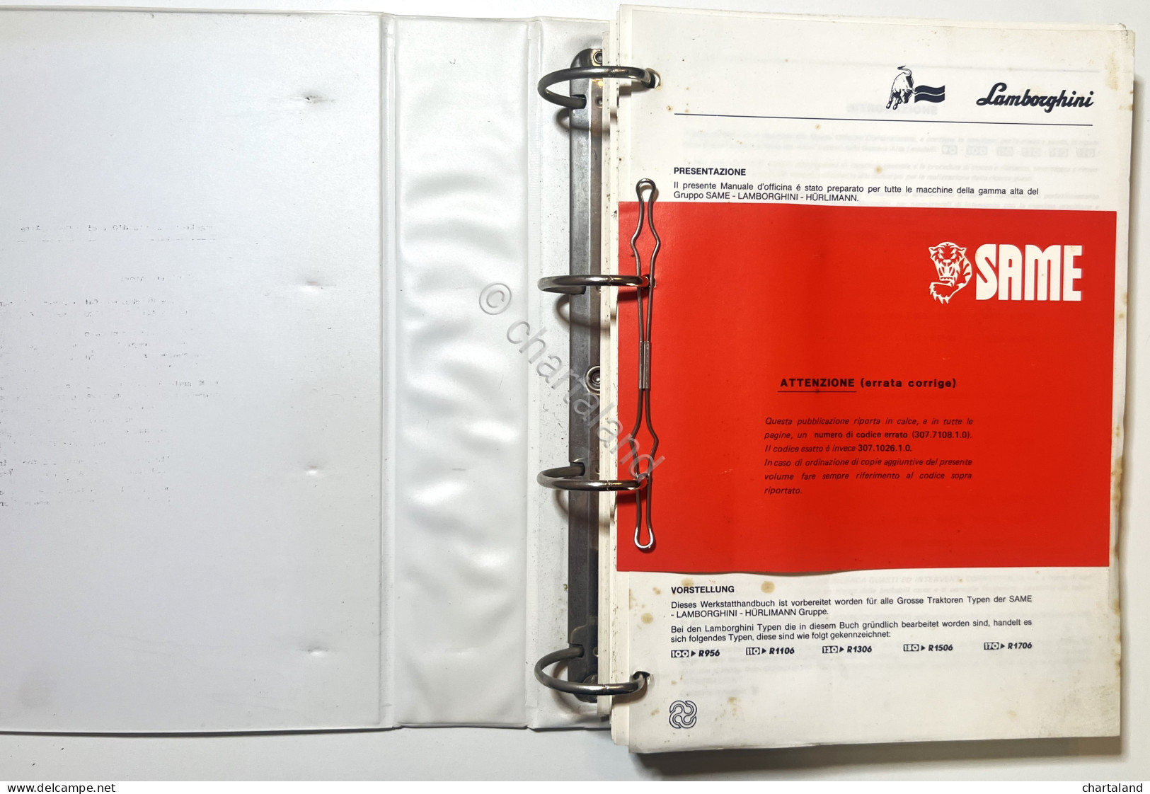 Manuale D'Officina Trattori - Lamborghini 956 1106 1306T 1506T 1706T - Ed. 1985 - Sonstige & Ohne Zuordnung