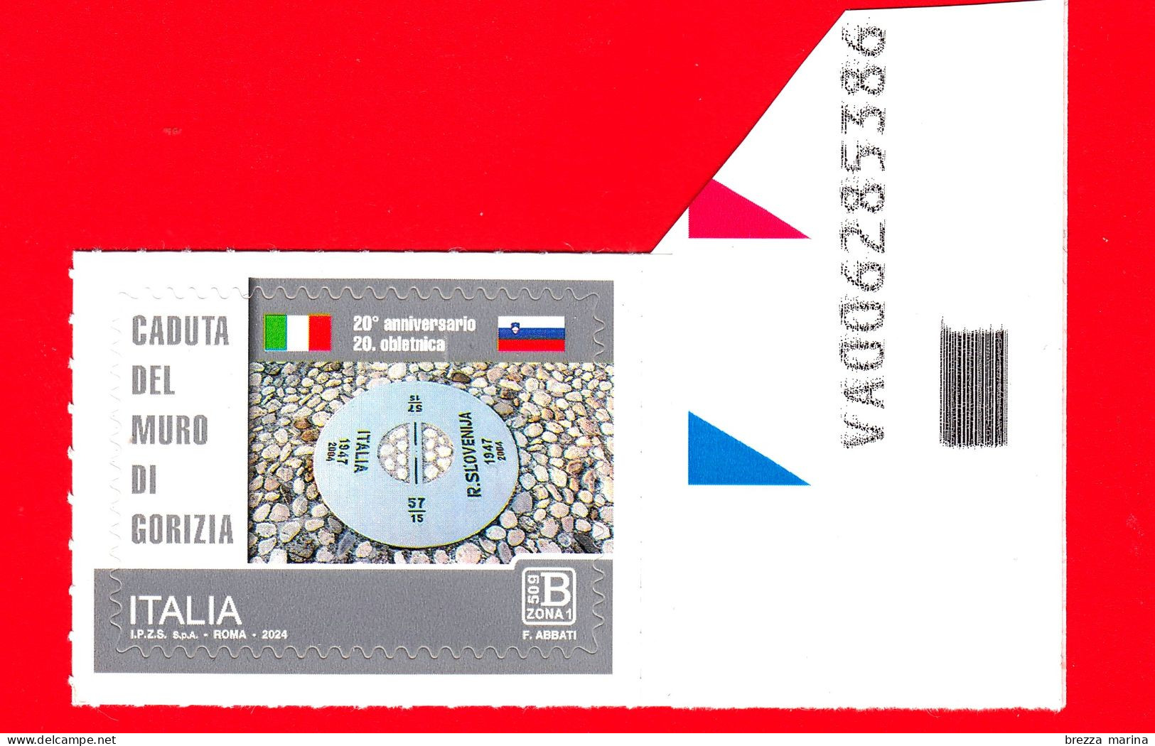 Nuovo - MNH - ITALIA - 2024 - 20 Anni Della Caduta Del Muro Di Gorizia - B Zona 1 50 G - Alfanumerico - 2021-...: Ungebraucht