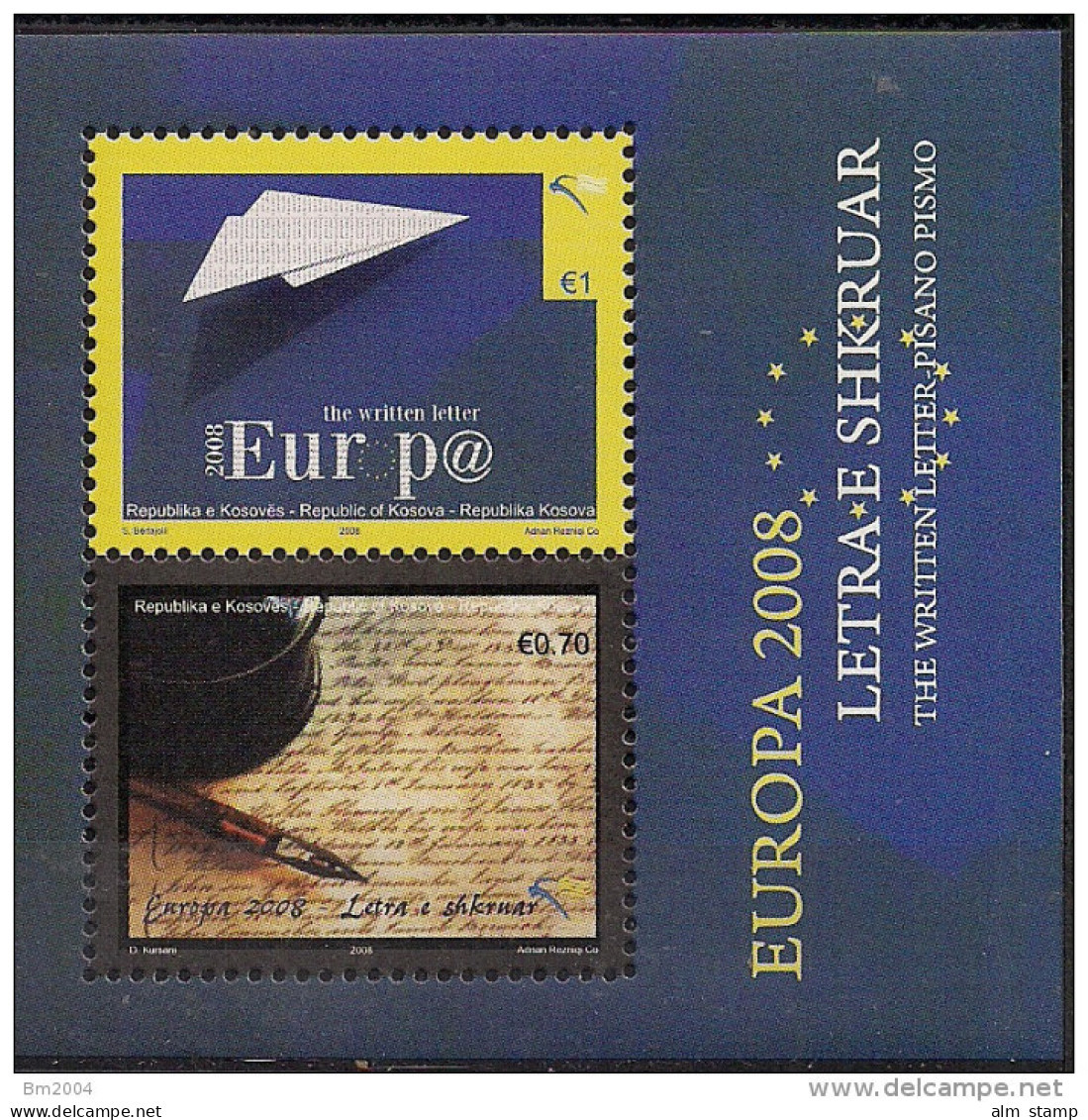 2008 Kosovo   Mi. Bl. 9**MNH Europa: Der Brief - Kosovo