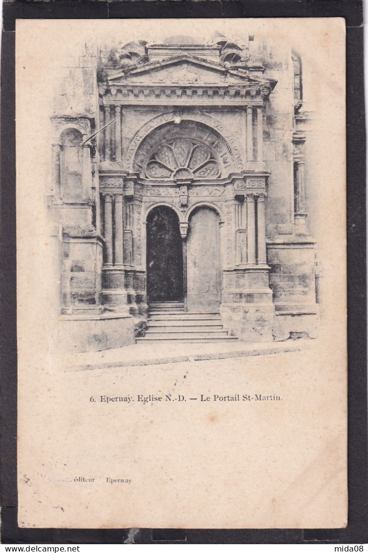 51. EPERNAY . Eglise Notre Dame . Le Portail Saint Martin - Epernay