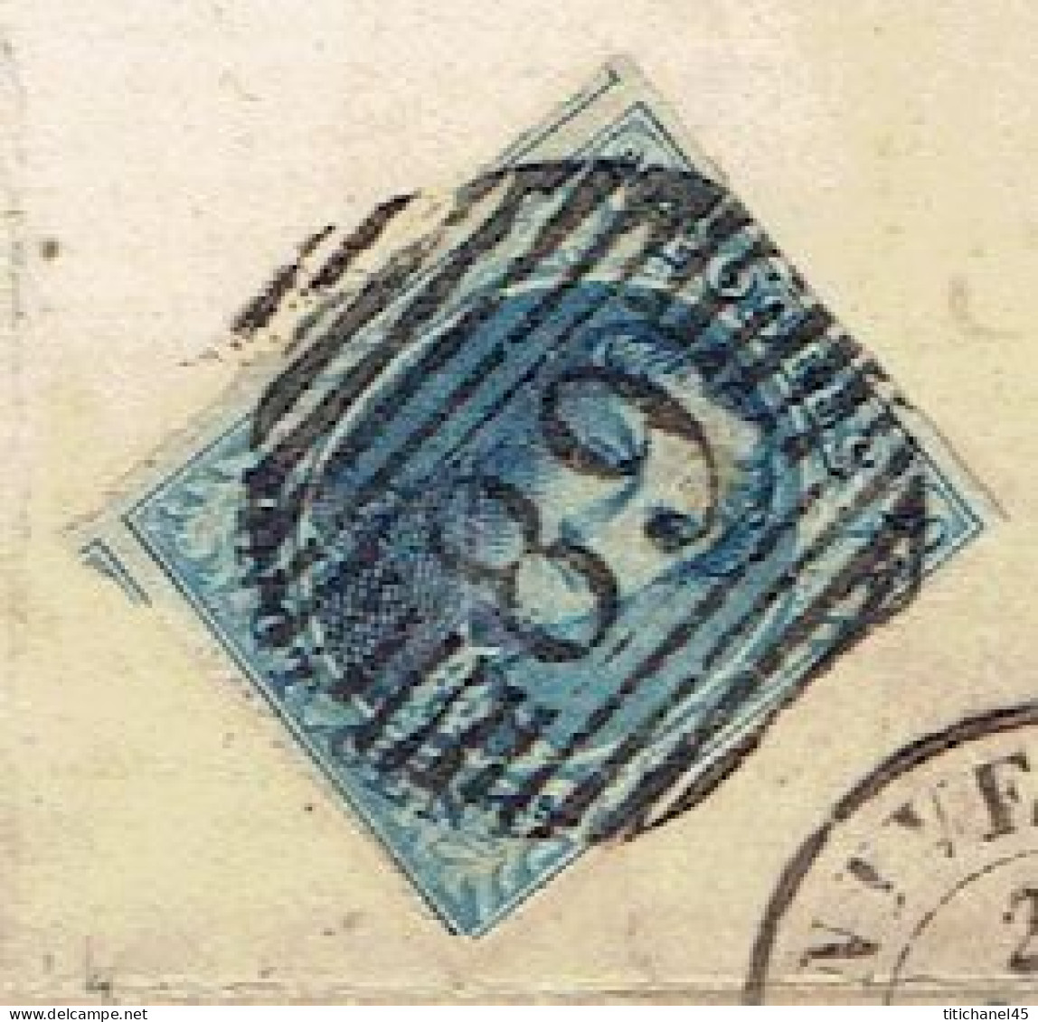 Médaillon N°11A  Margé Superbe Oblit P68 NIVELLES S/LAC Vers LIEGE - 1858-1862 Médaillons (9/12)