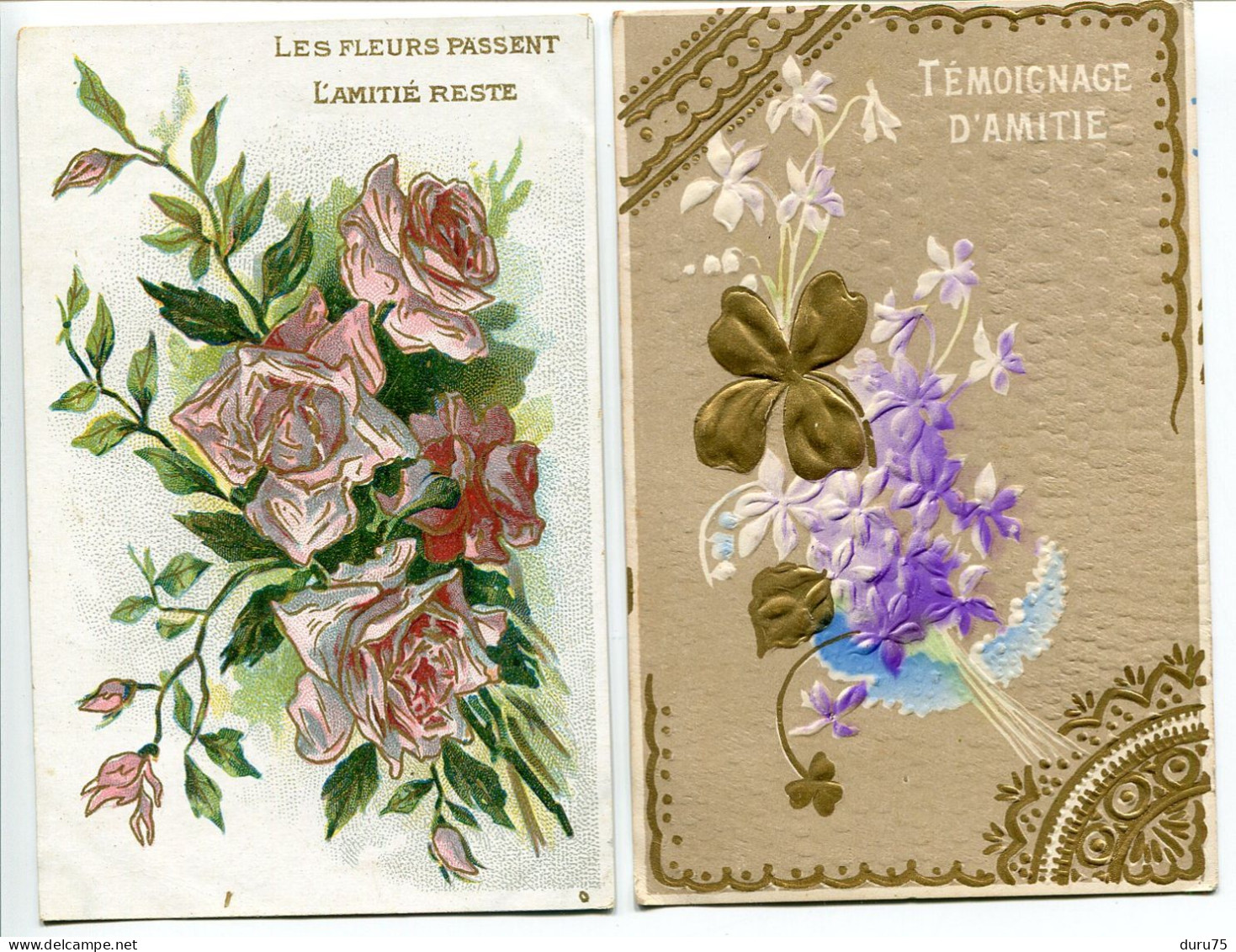 LOT 6 CPA Fantaisies * Amitiés Affection Petite Fille Fillette Brouette Fleurs + Témoignage D'Amitié Gaufrée - Autres & Non Classés