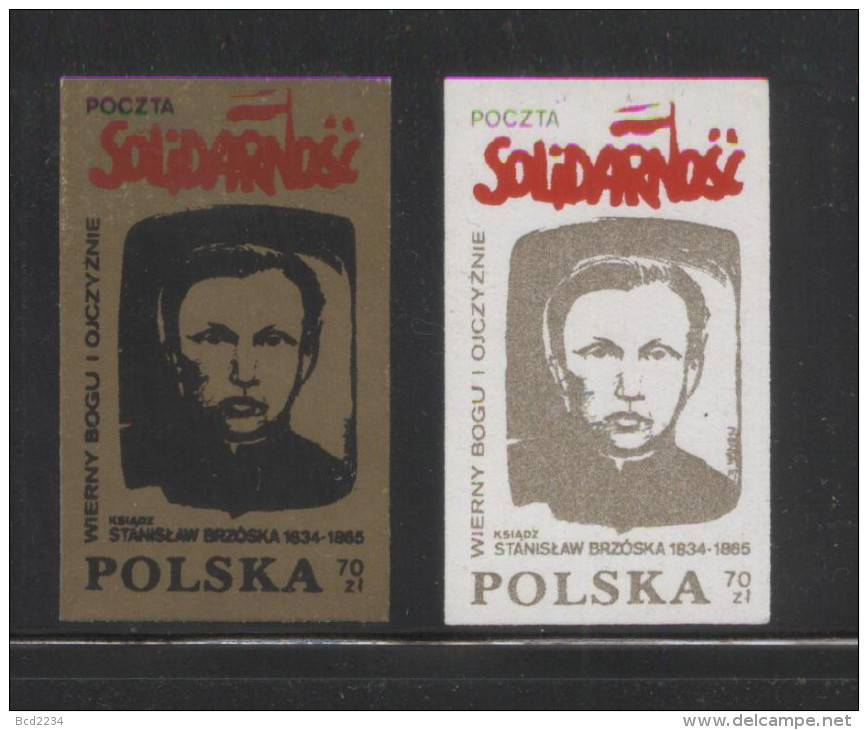 POLAND SOLIDARNOSC SOLIDARITY FAITHFUL TO GOD & COUNTRY FATHER BRZOSKA RELIGION CHRISTIANITY 1863 JANUARY INSURRECTION - Solidarnosc Labels