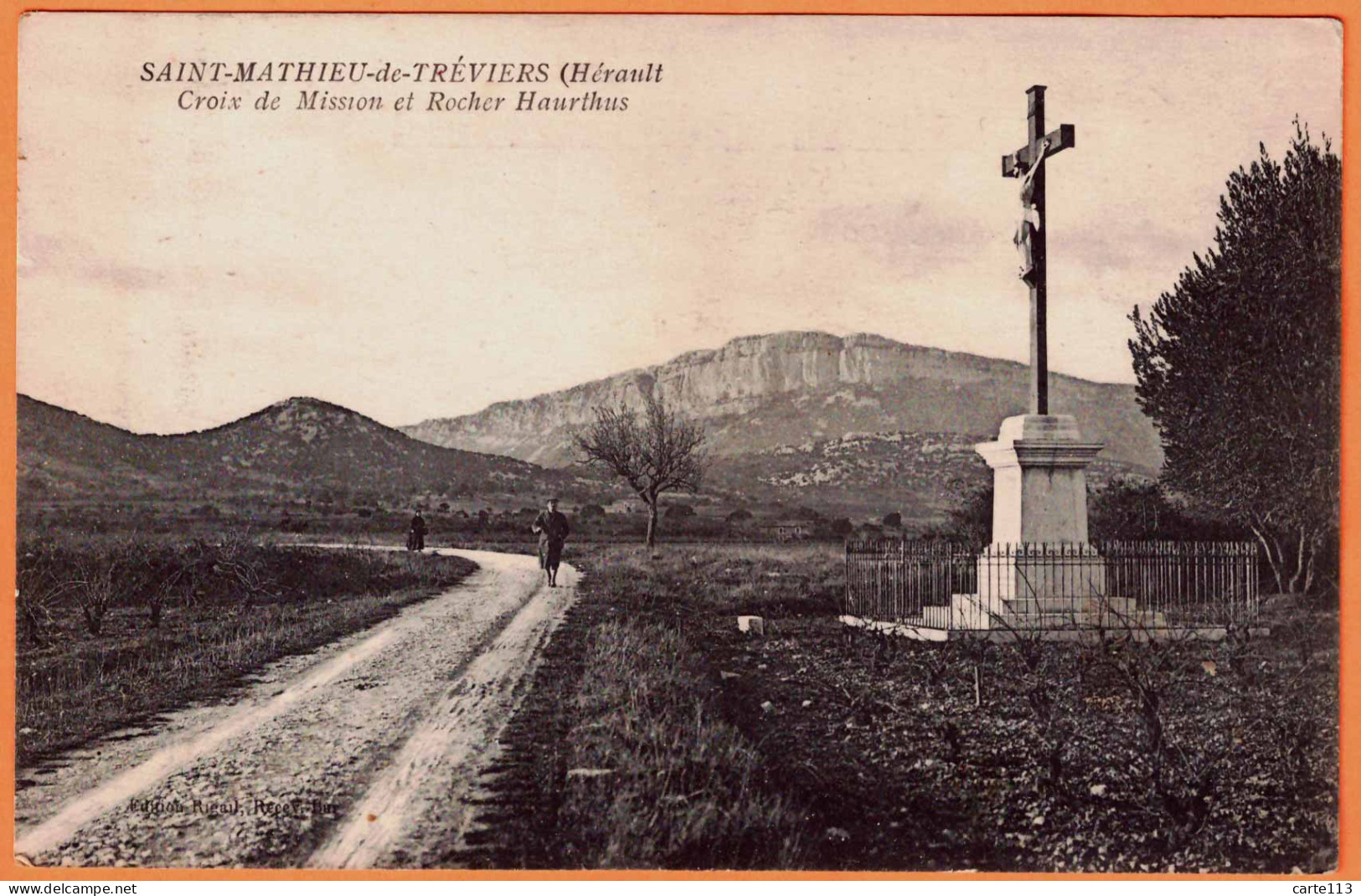 34 - B34011CPA - SAINT ST MATHIEU DE TREVIERS - Croix Mission - Rocher Haurthus - Bon état - HERAULT - Sonstige & Ohne Zuordnung