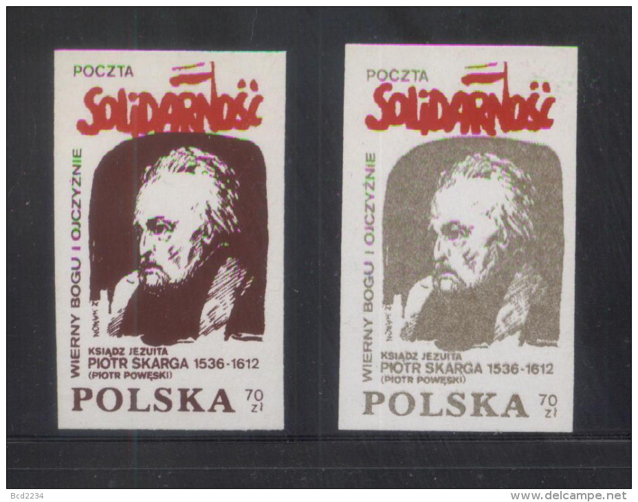 POLAND SOLIDARNOSC SOLIDARITY FAITHFUL TO GOD & COUNTRY FTHR PIOTR SKARGA JESUIT PRIEST CHRISTIANITY RELIGION LITHUANIA - Solidarnosc Labels