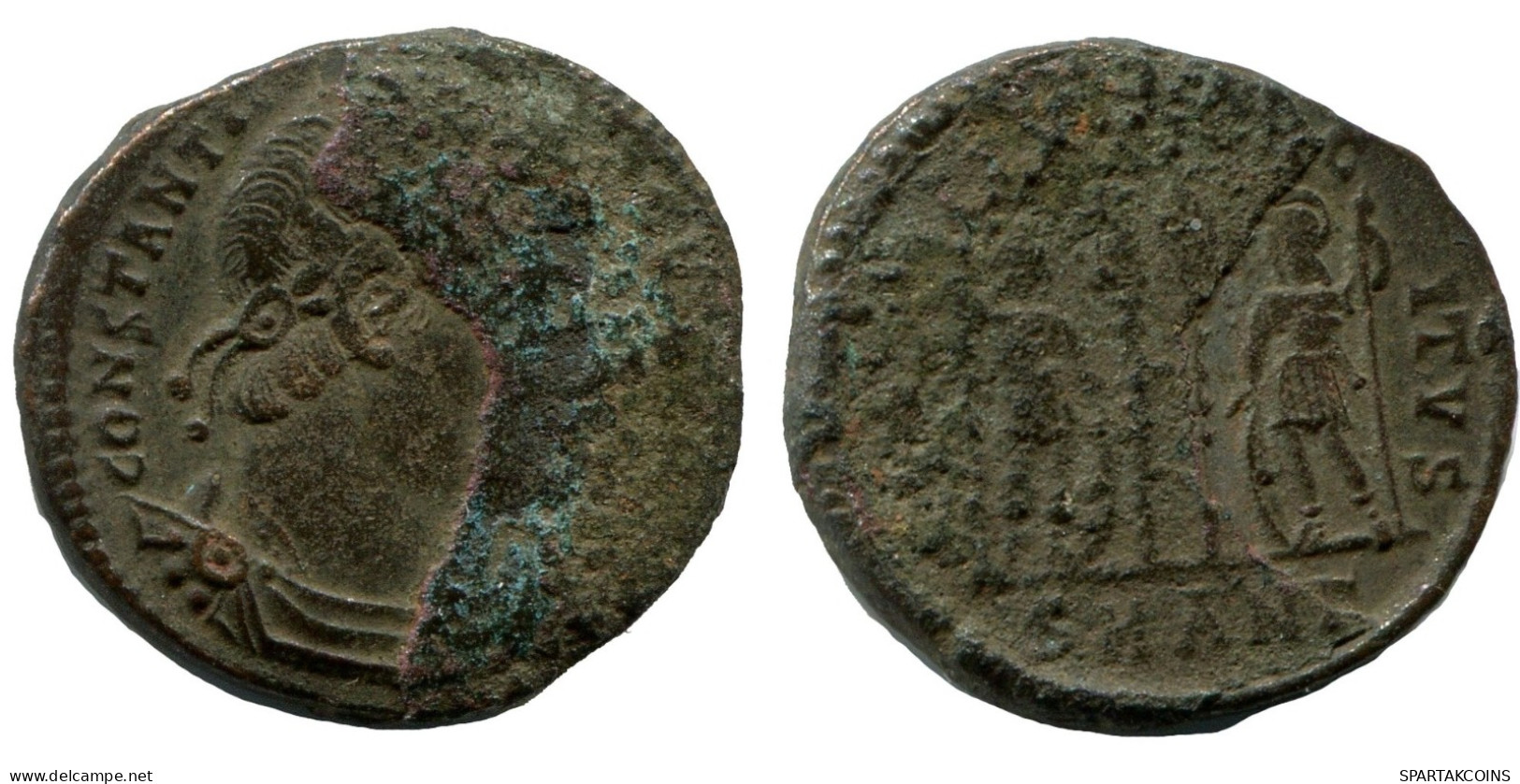 CONSTANTINE I MINTED IN ANTIOCH FOUND IN IHNASYAH HOARD EGYPT #ANC10695.14.E.A - Der Christlischen Kaiser (307 / 363)