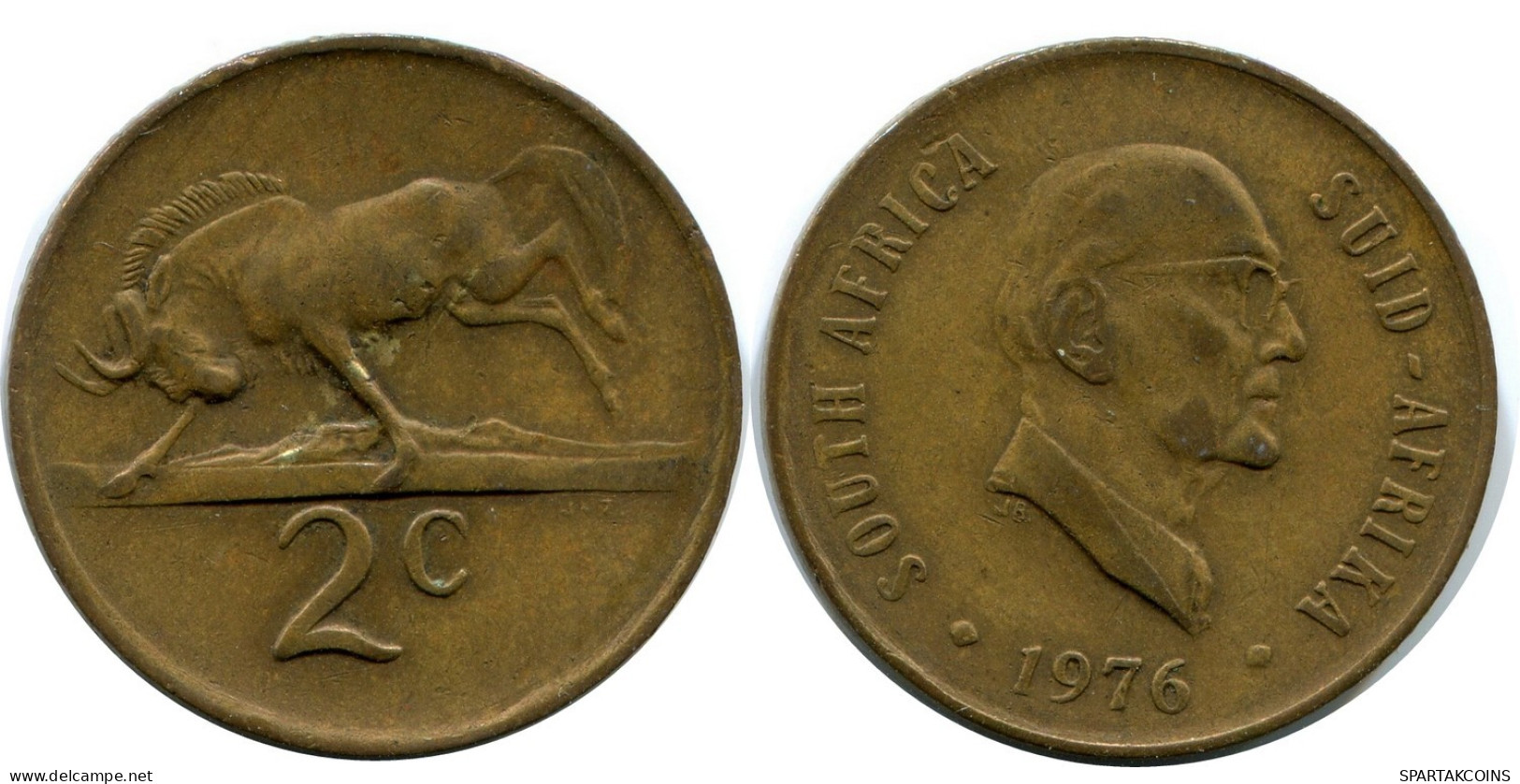 2 CENTS 1976 SÜDAFRIKA SOUTH AFRICA Münze #AX174.D.A - Südafrika