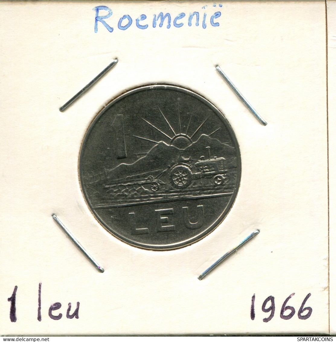 1 LEU 1966 ROMÁN OMANIA Moneda #AP663.2.E.A - Roemenië