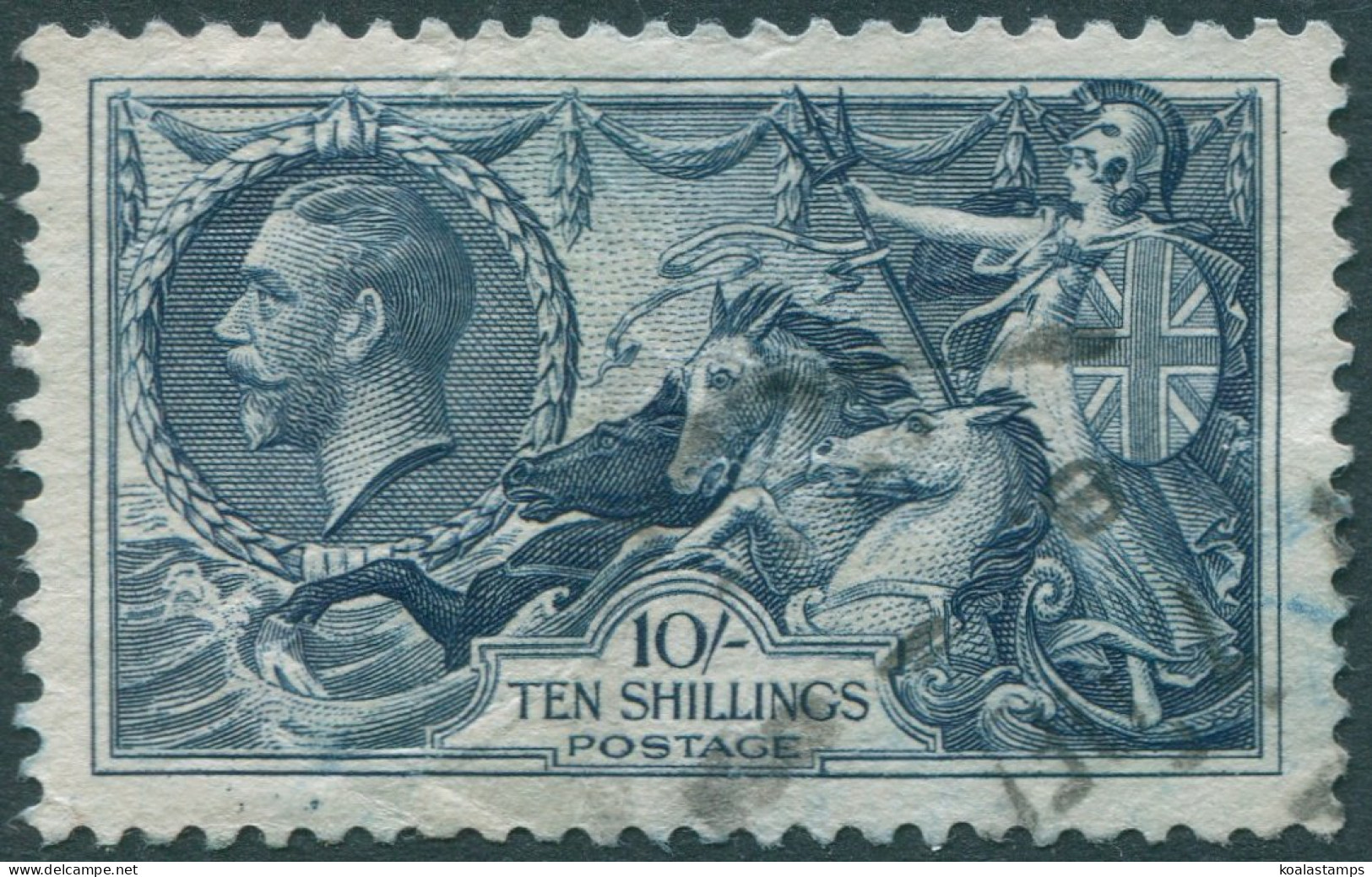 Great Britain 1934 SG452 10s. Indigo KGV #1 FU (amd) - Unclassified