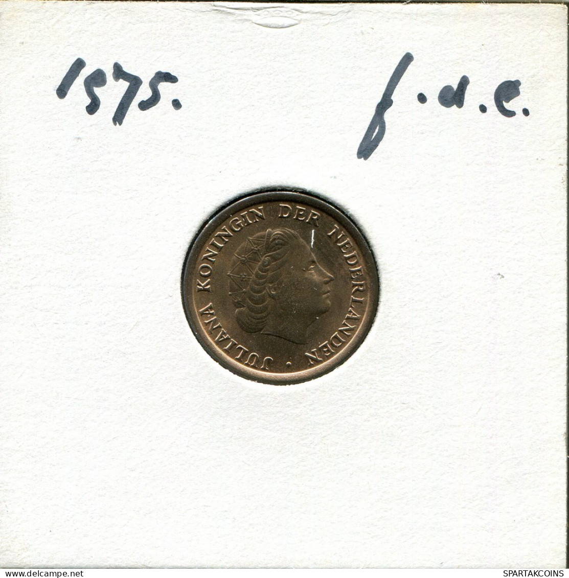 1 CENT 1975 NIEDERLANDE NETHERLANDS Münze #AU413.D.A - 1948-1980 : Juliana