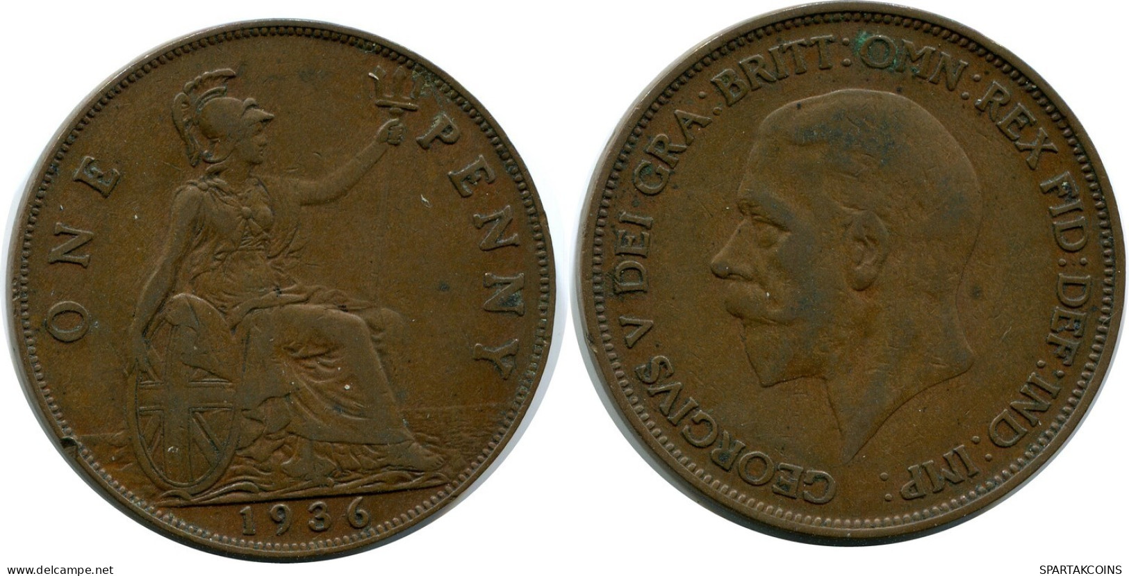 PENNY 1936 UK GBAN BRETAÑA GREAT BRITAIN Moneda #BB020.E.A - D. 1 Penny