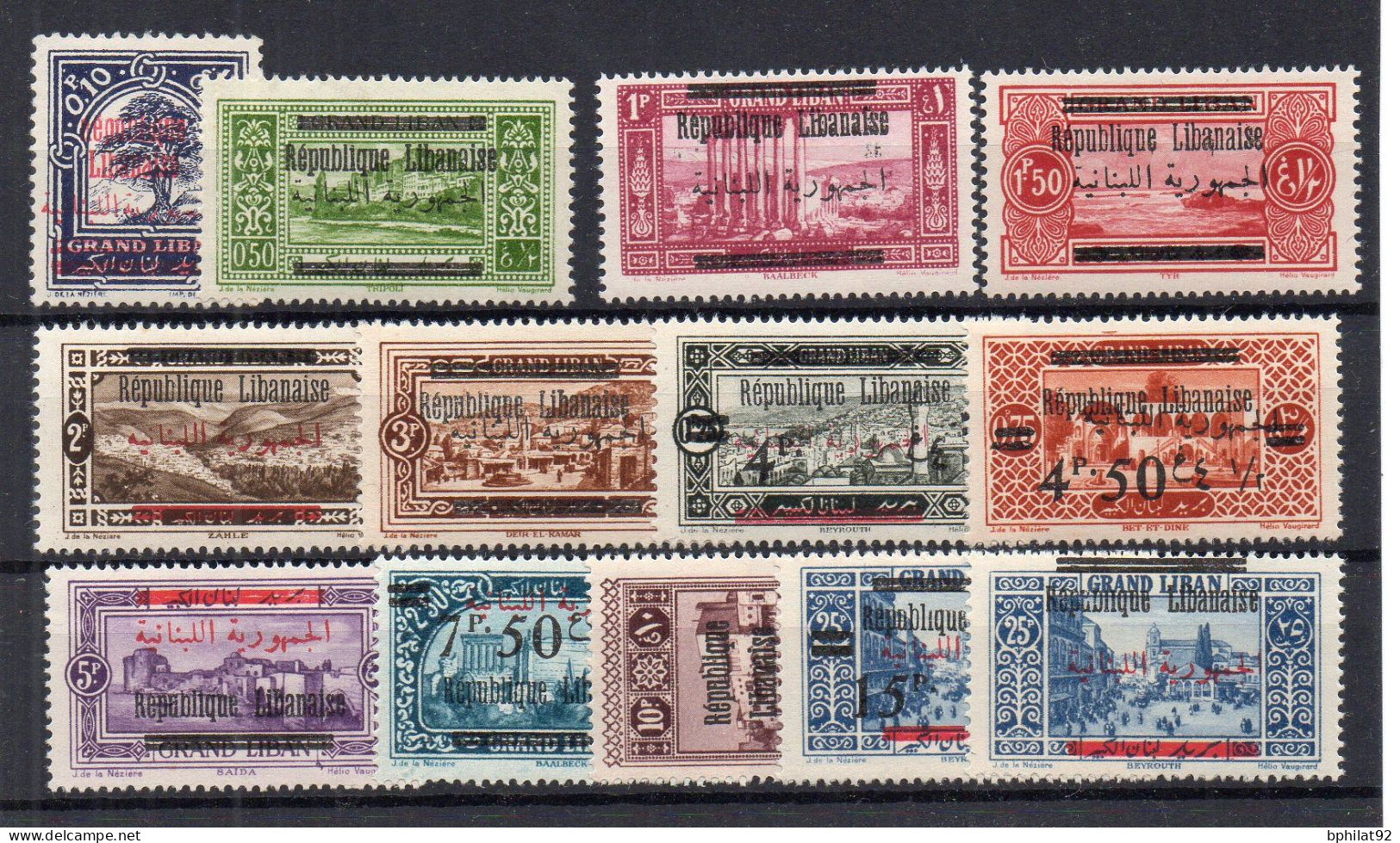 !!! GRAND LIBAN, SERIE N°98/110 NEUVE *, N°102 SIGNE - Nuevos