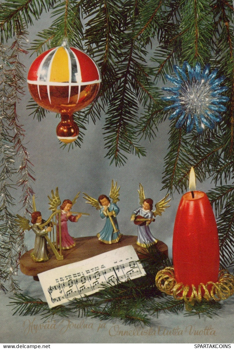 ANGELO Buon Anno Natale Vintage Cartolina CPSM #PAG900.A - Anges