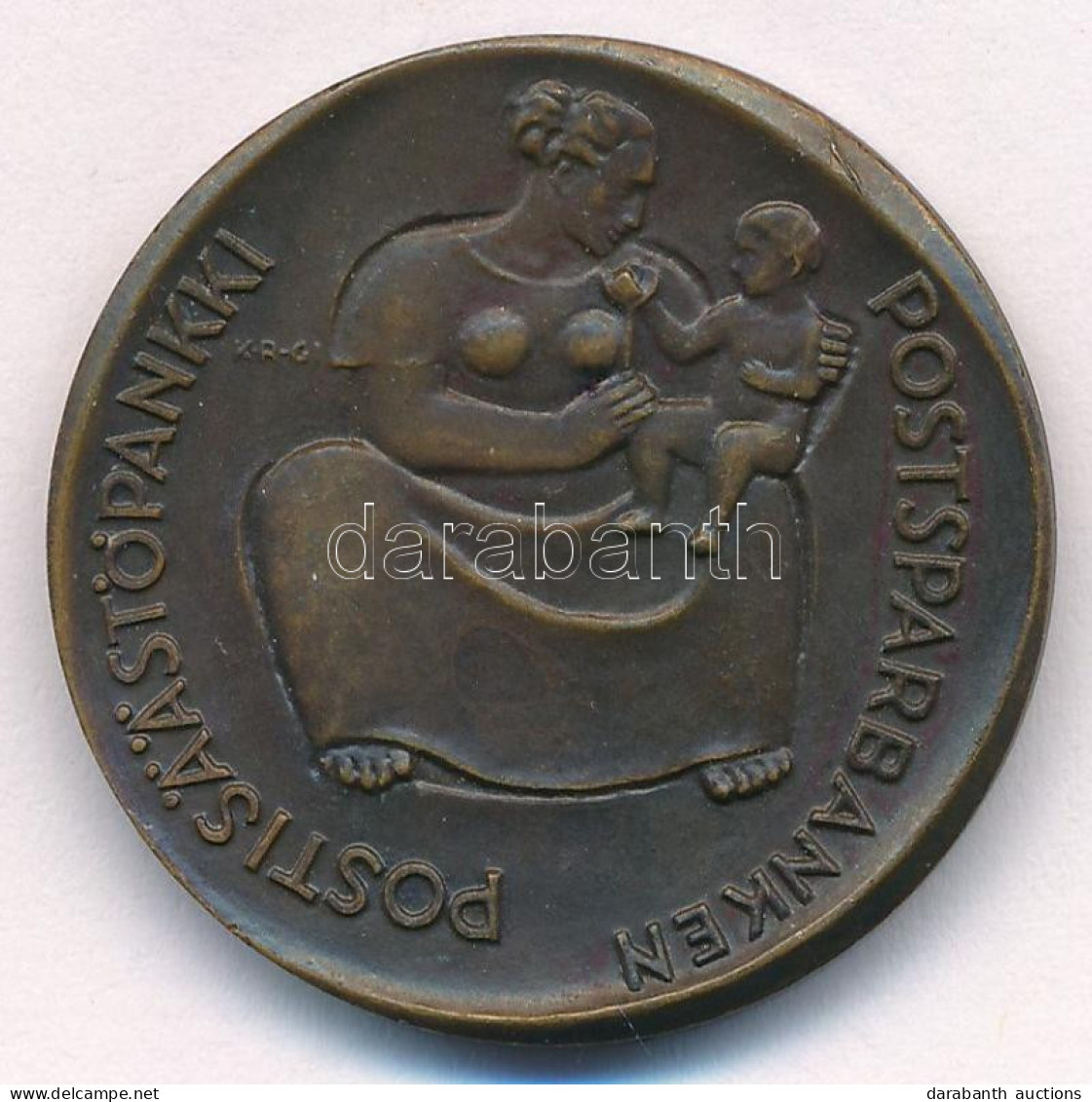 Finnország 1961. "75 éves A Postatakarékpénztár" Kétoldalas Bronz Emlékérem (32mm) T:AU Finland 1961. "The Postal Saving - Non Classés