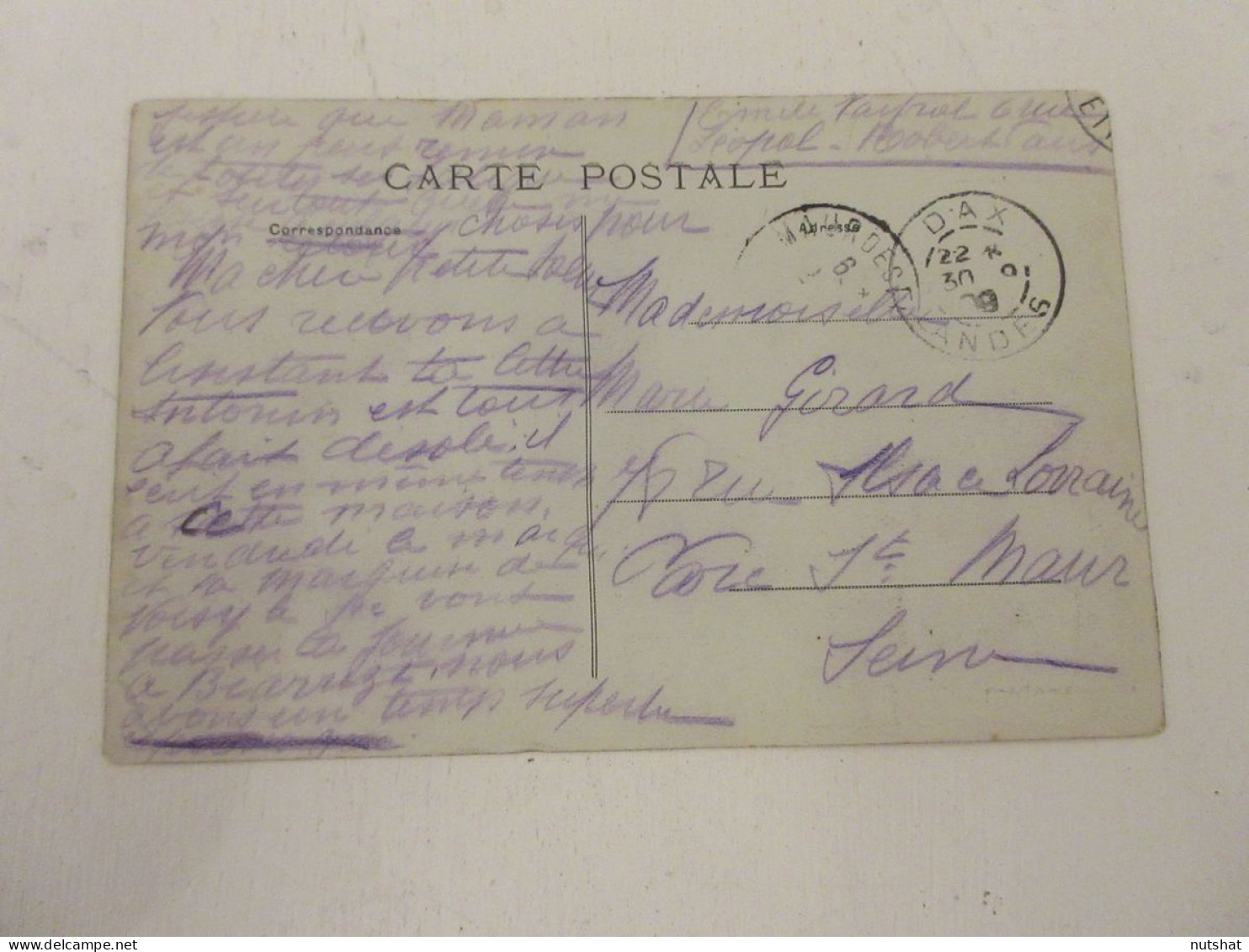 CP CARTE POSTALE LANDES DAX Le CASINO - Ecrite Devant Et Derriere               - Dax