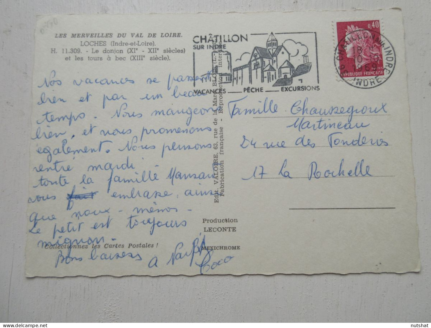 CP CARTE POSTALE INDRE Et LOIRE LOCHES Le DONJON Et Les TOURS A BEC              - Loches