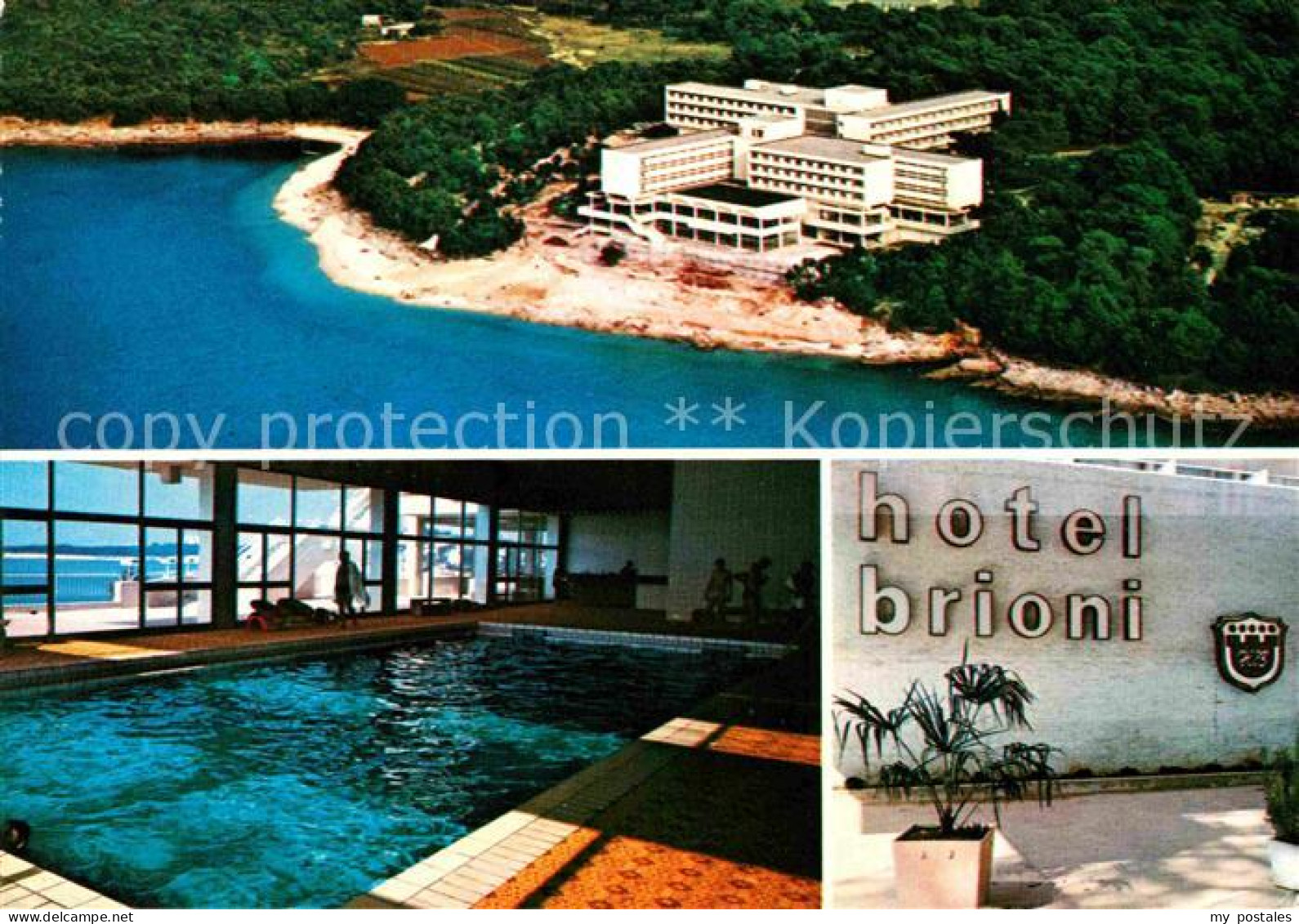 72719385 Pola Pula Croatia Hotel Britin Strand Hallenbad Fliegeraufnahme 