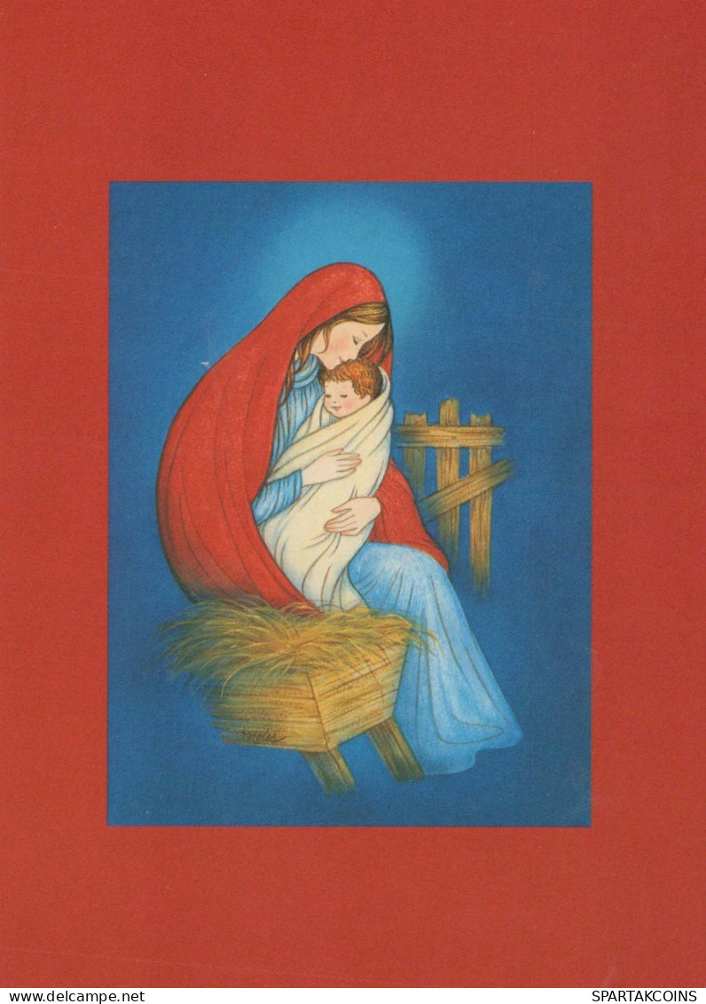 Jungfrau Maria Madonna Jesuskind Weihnachten Religion Vintage Ansichtskarte Postkarte CPSM #PBP933.DE - Vierge Marie & Madones