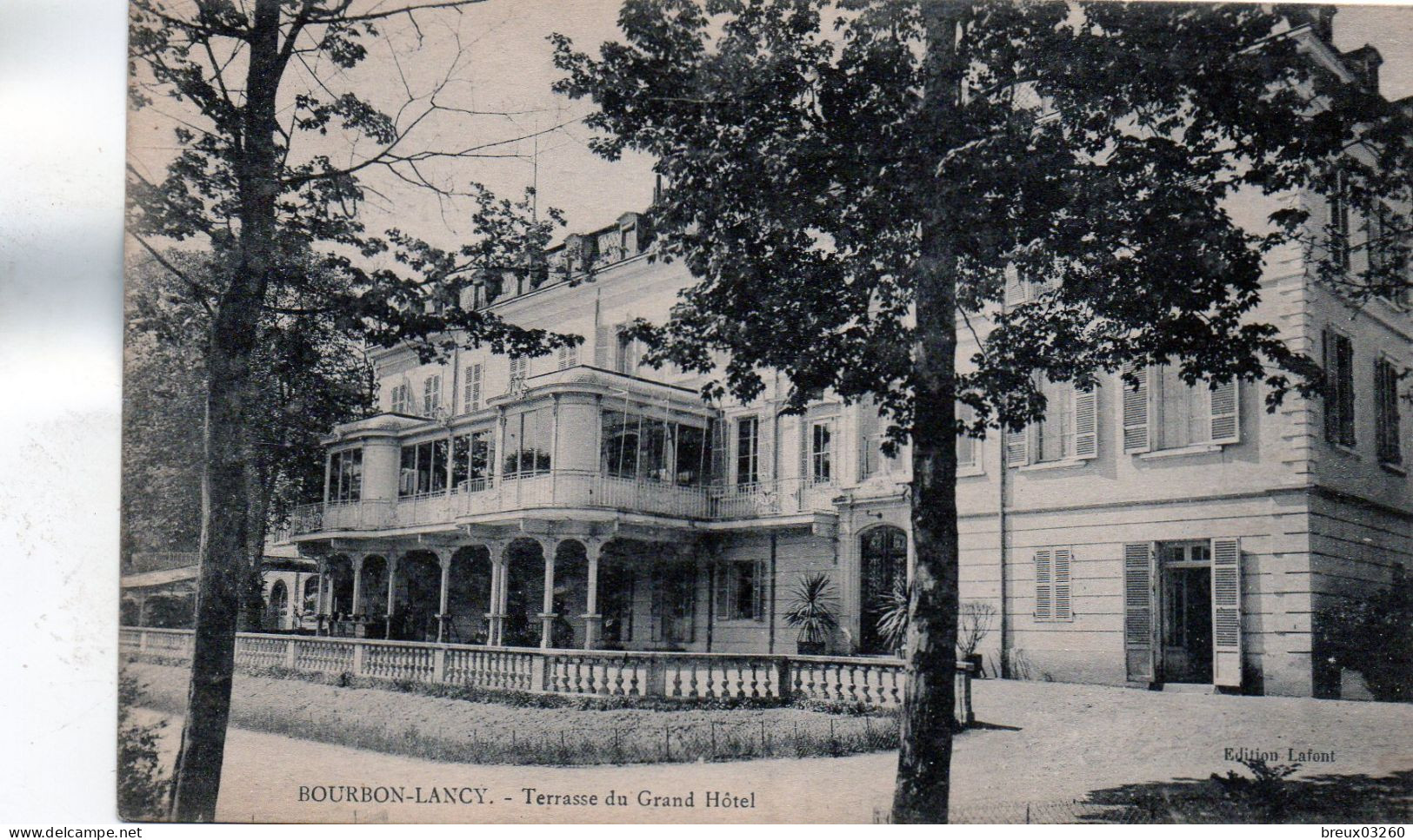 CP - BOURBON LANCY - Terrasse Du Grand Hôtel  - - Other & Unclassified