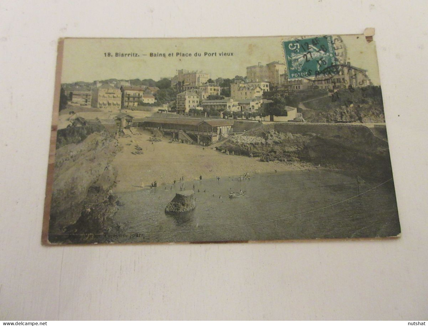 CP CARTE POSTALE PYRENEES ATLANTIQUES BIARRITZ BAINS Et PLACE Du PORT VIEUX  - Biarritz