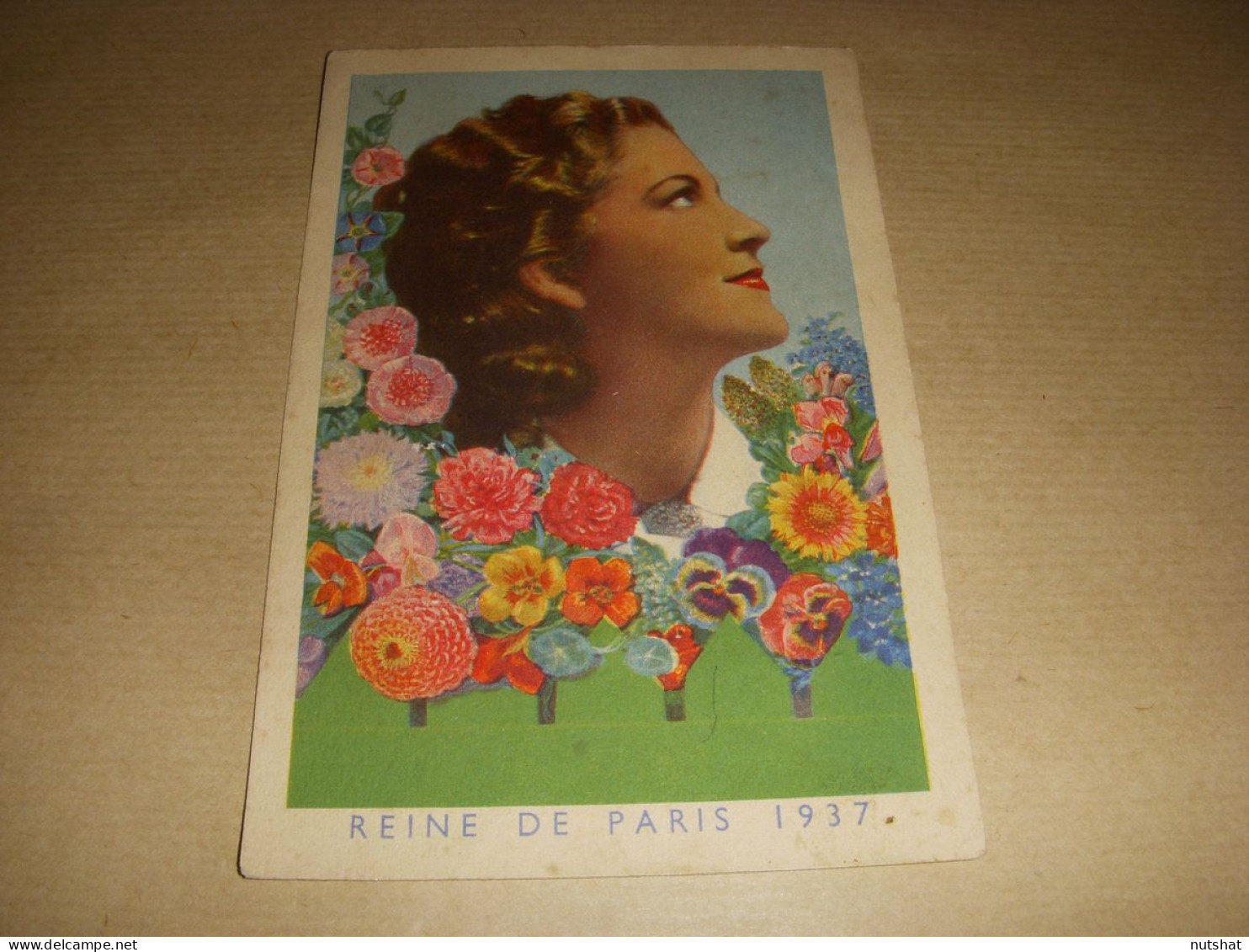 CP CARTE POSTALE PUBLICITE GRAINES Pour JARDIN "Le PAYSAN" PHOTO REINE De PARIS - Pubblicitari