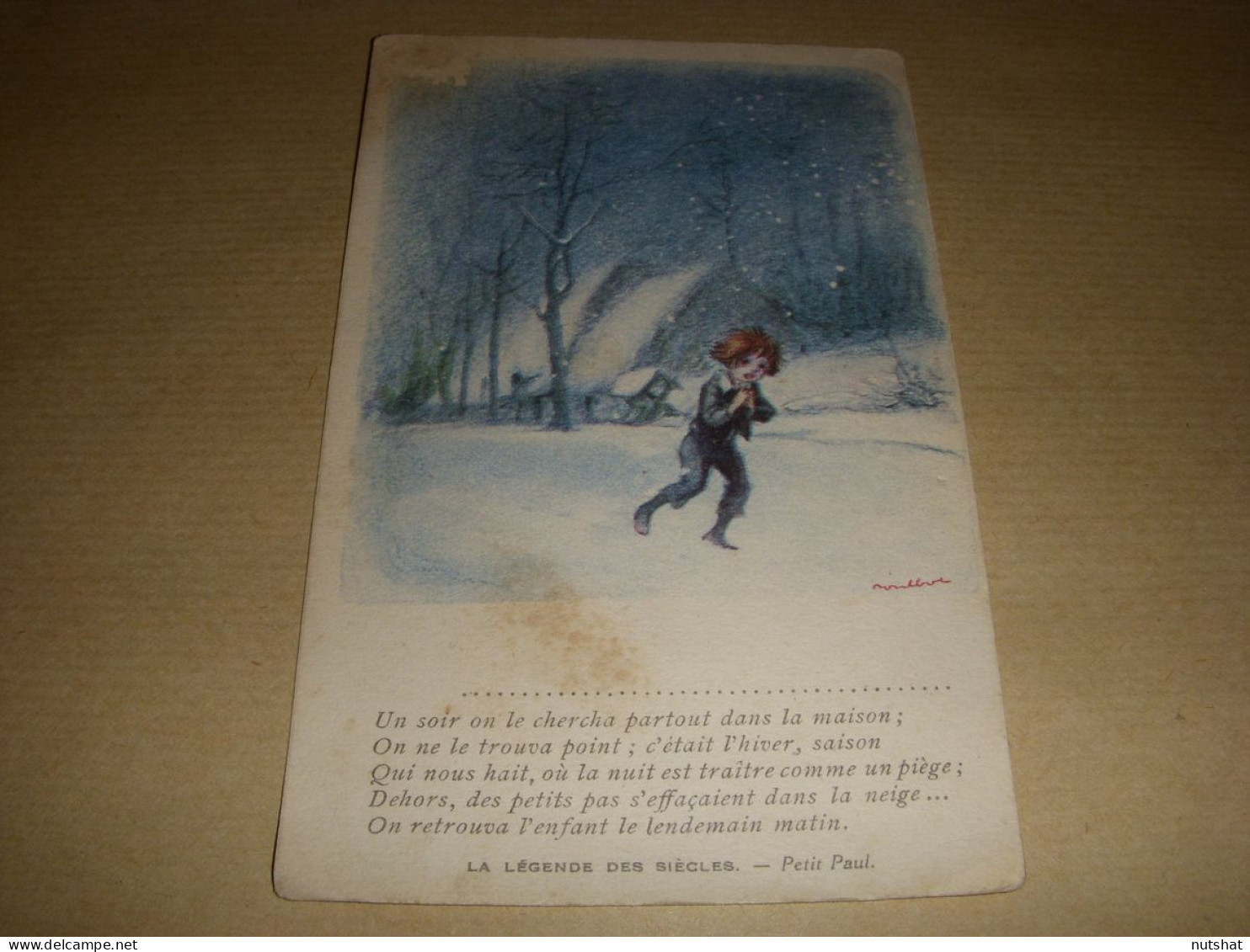 CP CARTE POSTALE POESIE DESSINEE La LEGENDE Des SIECLES Victor HUGO - VIERGE - Fairy Tales, Popular Stories & Legends