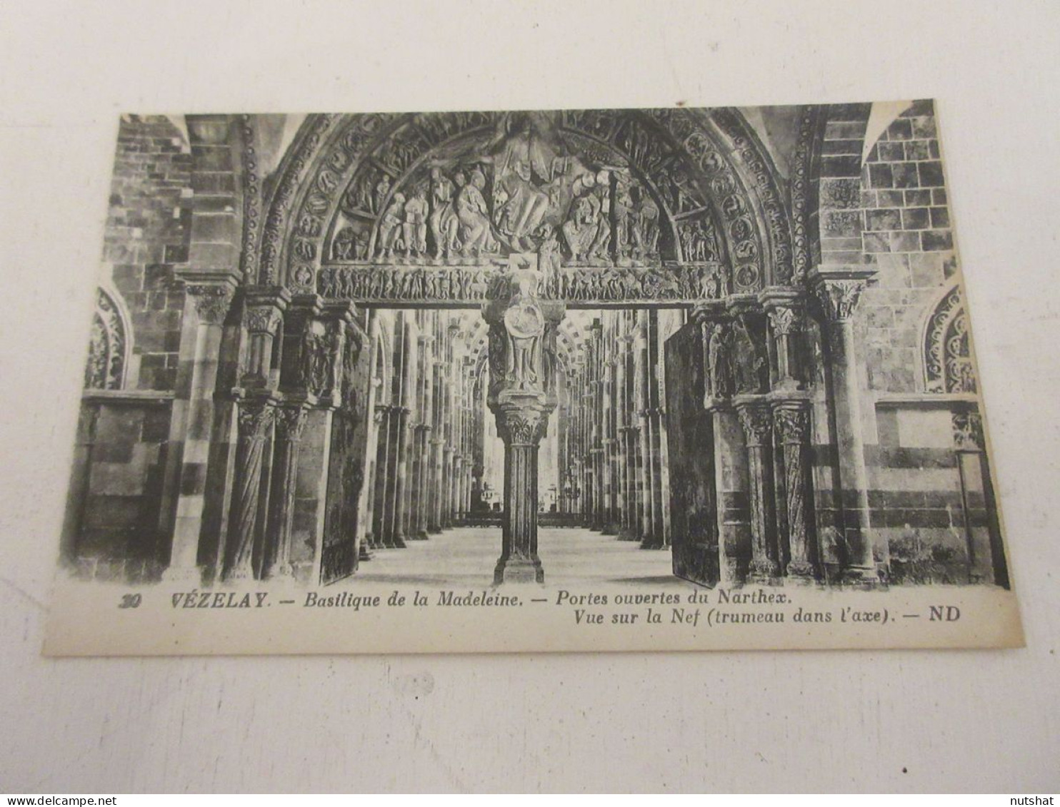 CP CARTE POSTALE YONNE VEZELAY BASILIQUE De La MADELEINE PORTES OUVERTES TRUMEAU - Vezelay