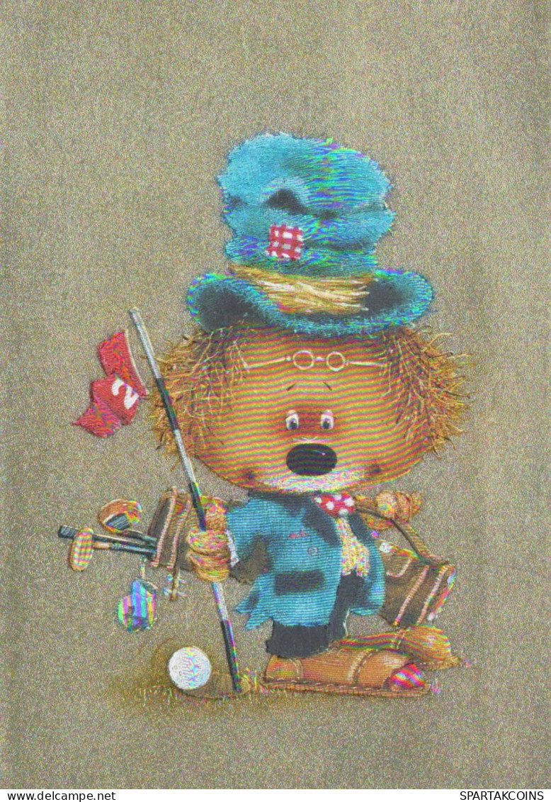 OURS OURS EN PELUCHE Animaux LENTICULAR 3D Vintage Carte Postale CPSM #PAZ108.FR - Bears